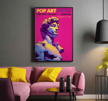Pop kunst udstilling Plakater til stuen - TenStickers
