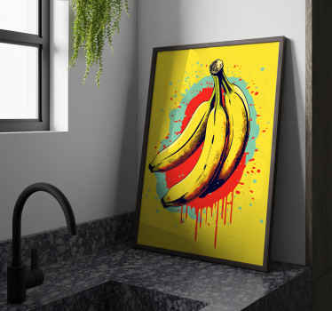 Poster pop art trois bananes - TenStickers
