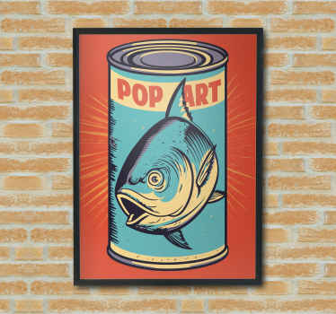 Pop art poster tuna can artwork - TenStickers