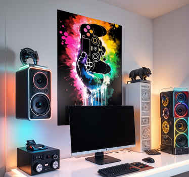 Gamer explosion video game poster - TenStickers