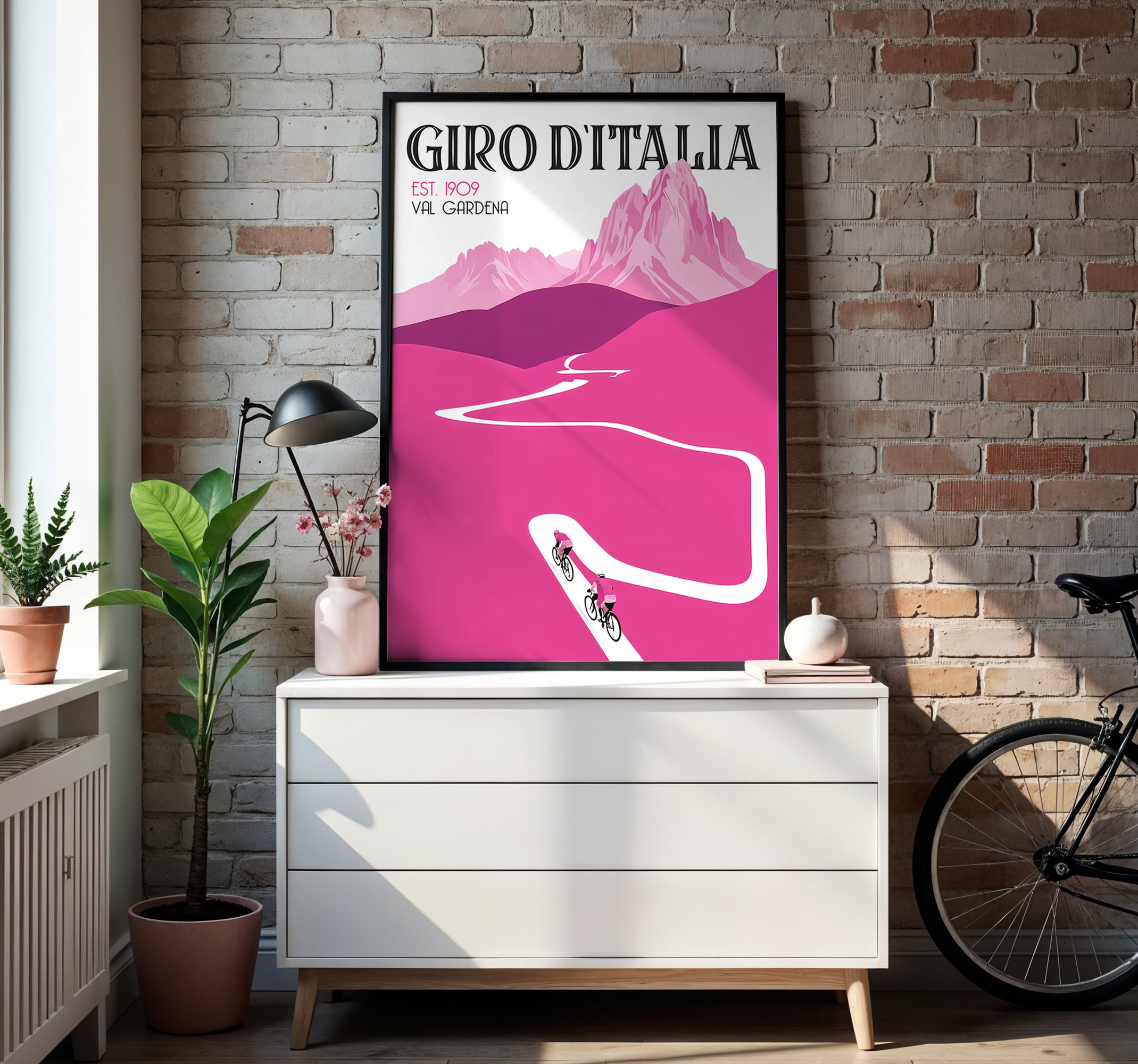 Affiche cyclisme val gardena