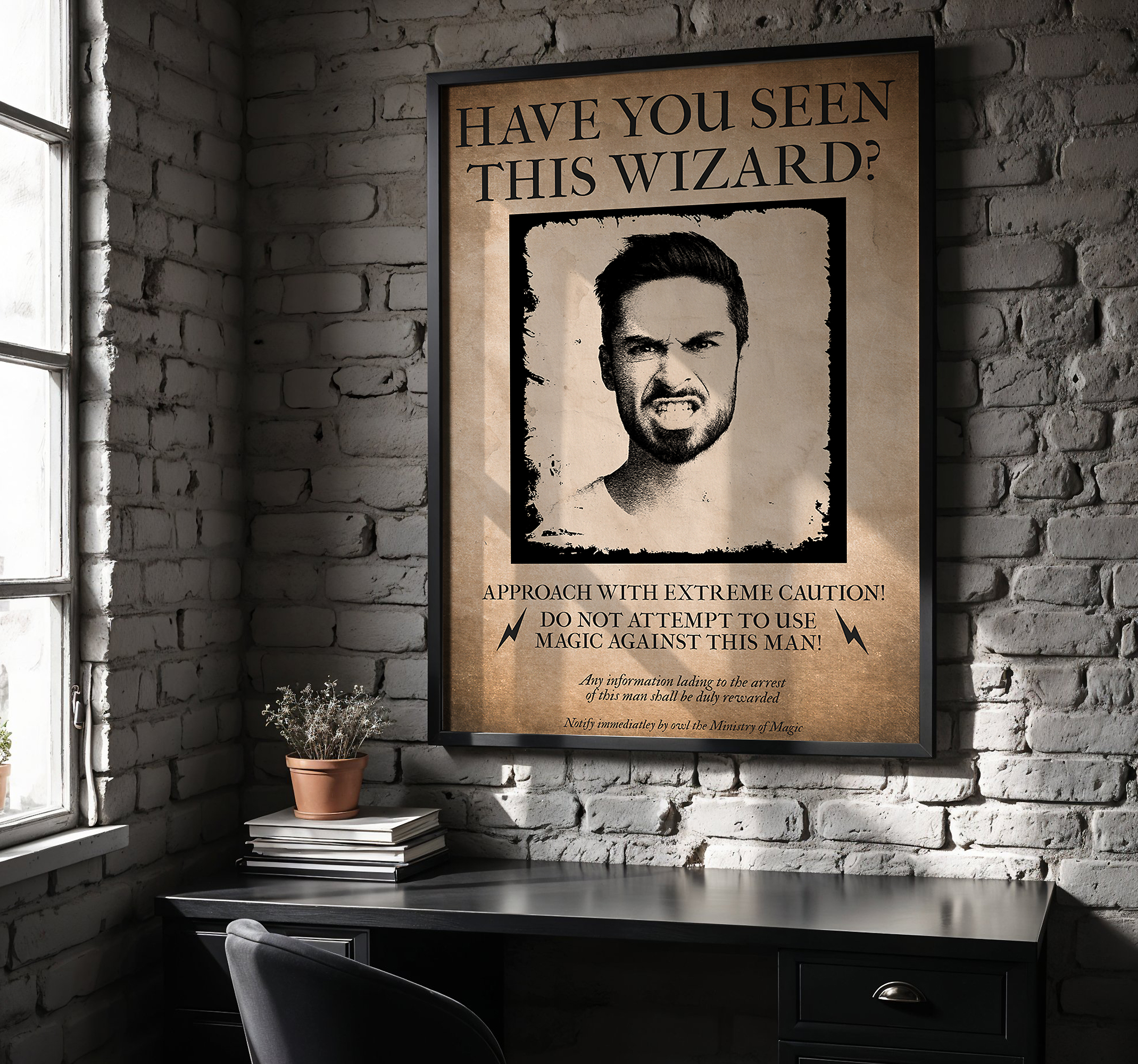 Poster personnalisé as-tu vu ce sorcier