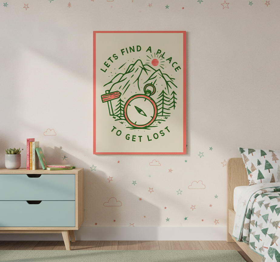 Tenstickers Wereldkaart poster laten verdwalen