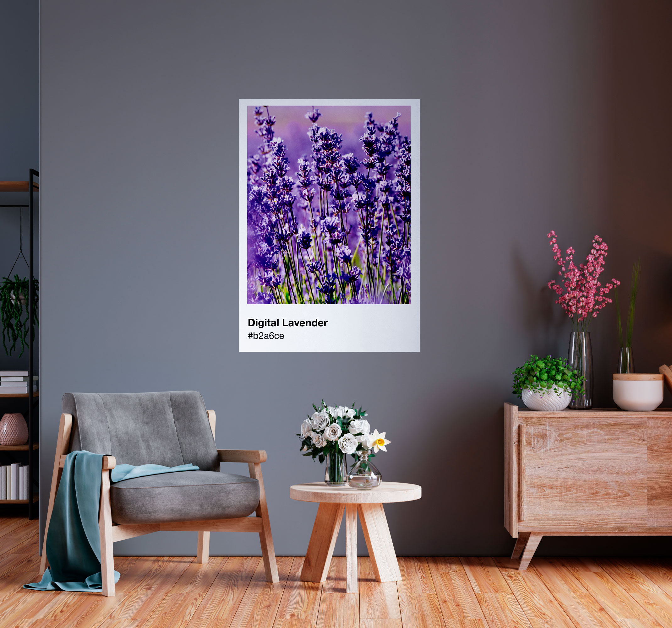 Póster pantone digital lavanda