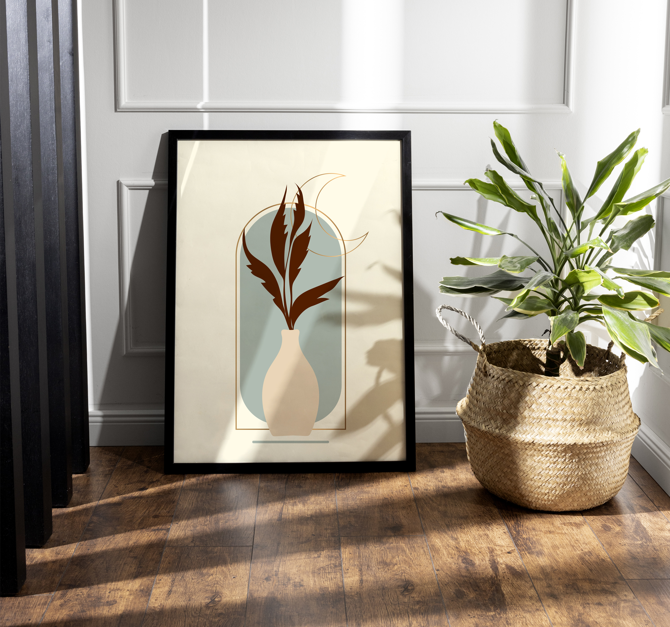 Póster estilo boho con planta