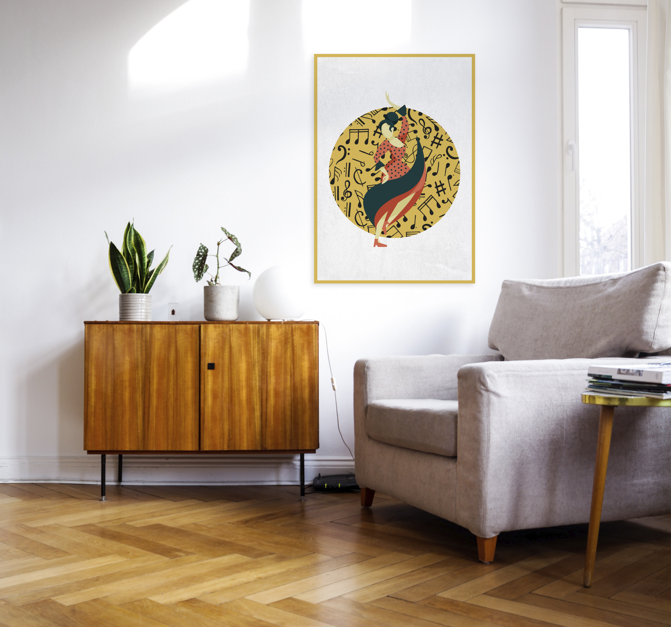 Póster decorativo música flamenco