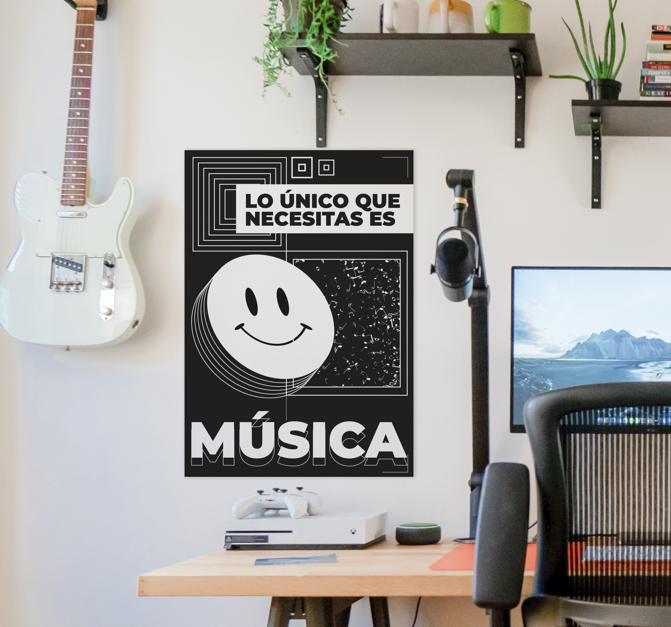 Poster lo único que necesitas es música