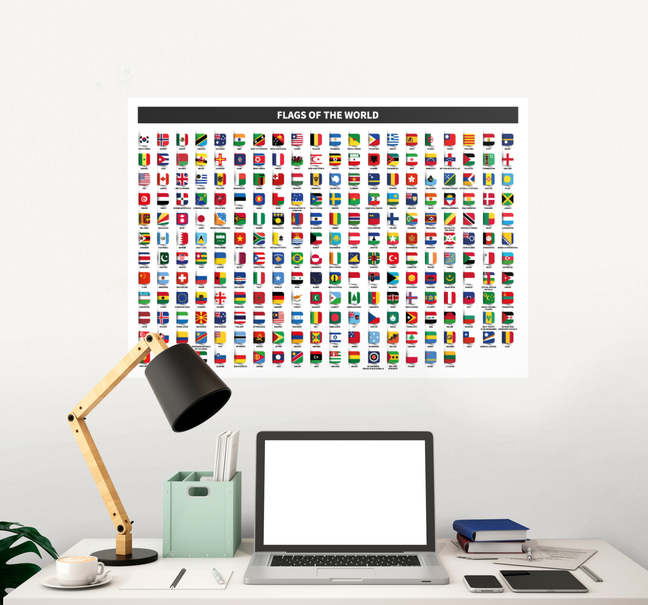 Poster banderas del mundo