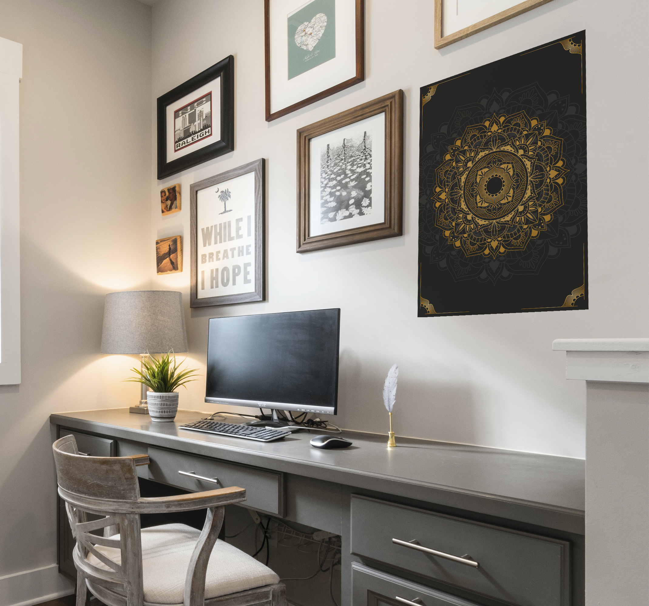 Poster mandala negro