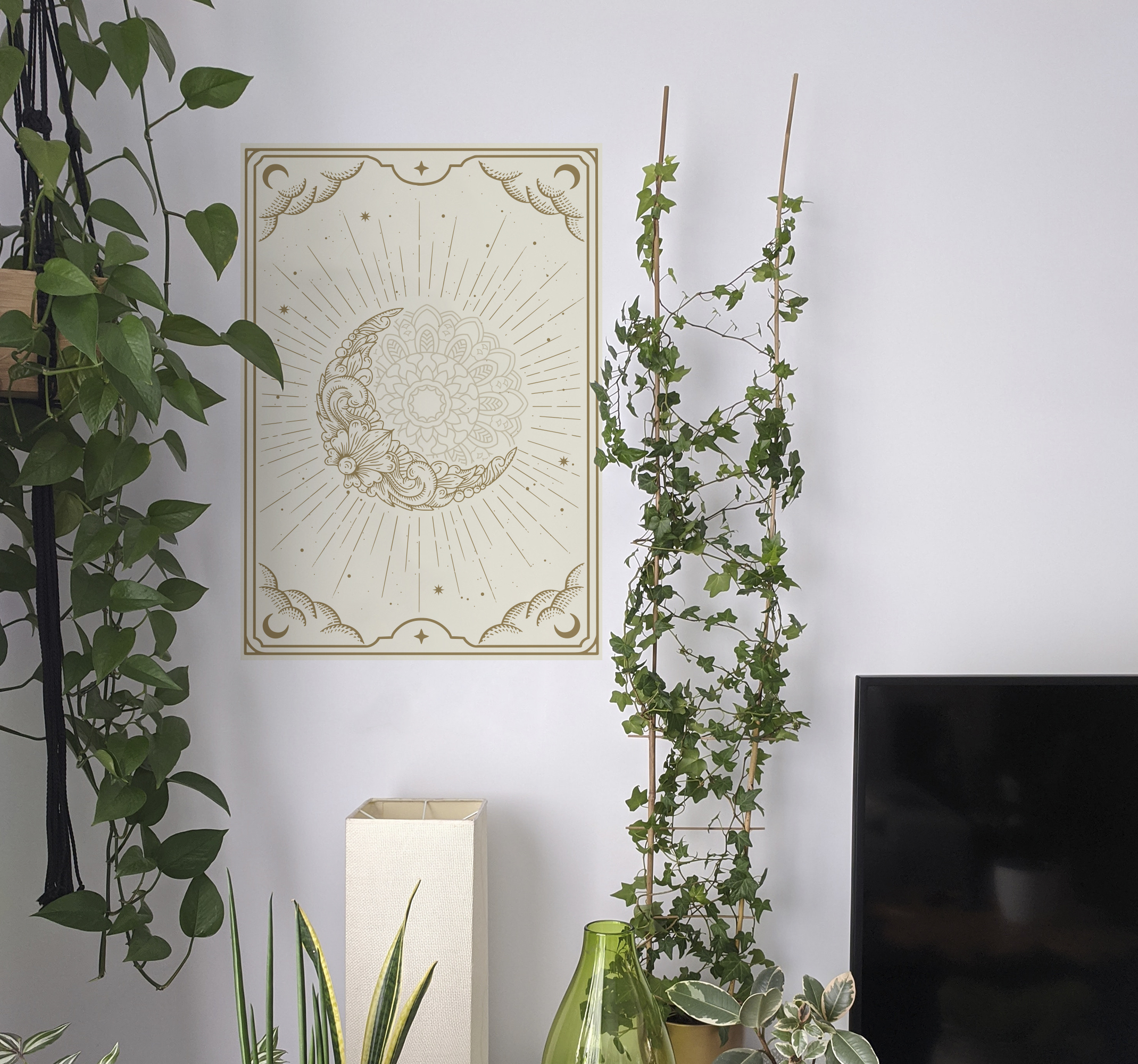 Poster mandala y luna