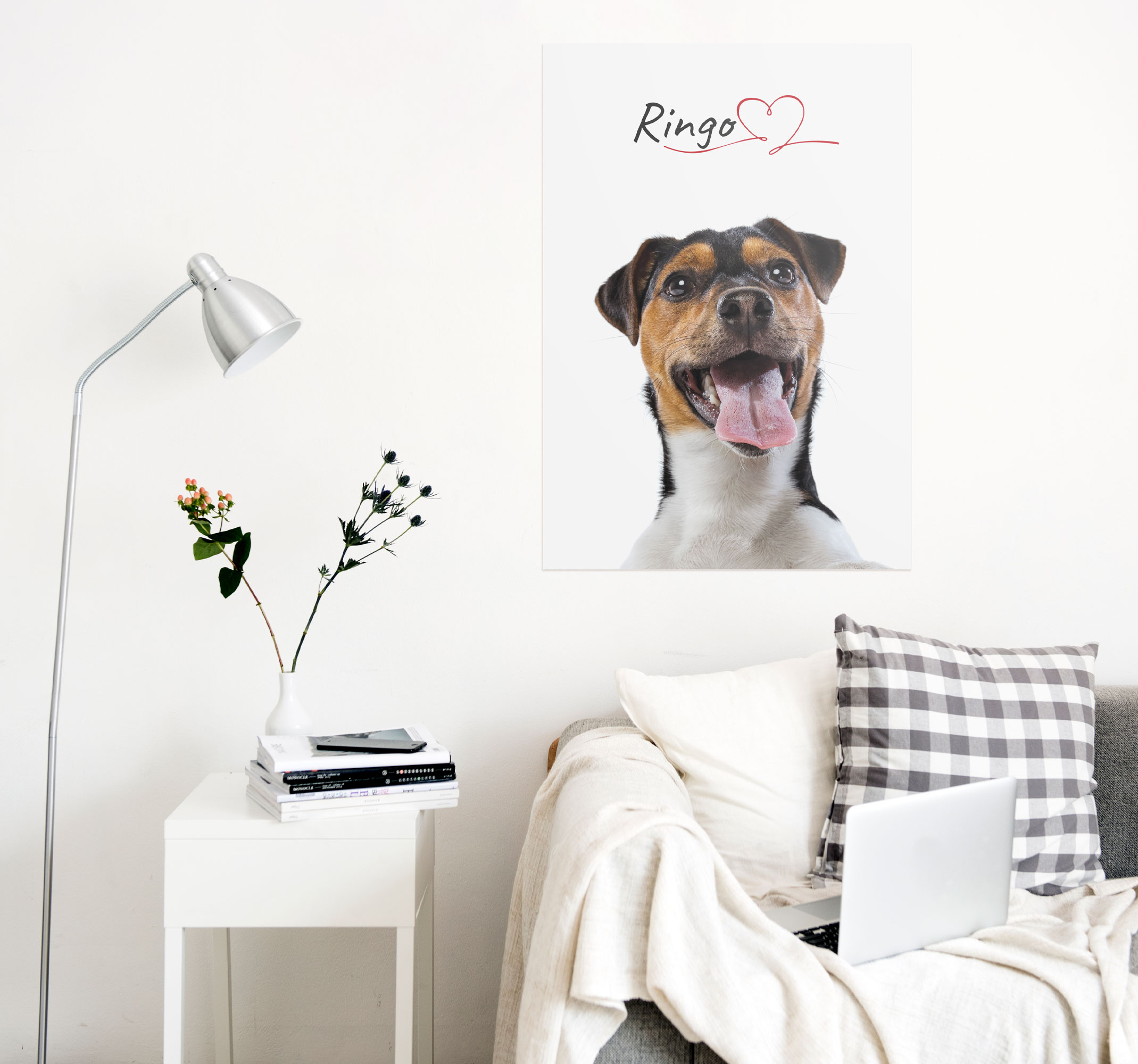 Poster perros amor personalizado
