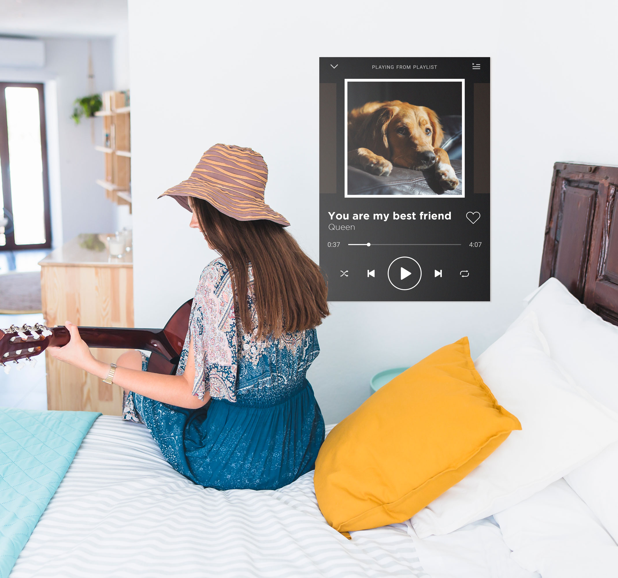 Póster reproductor musical personalizable