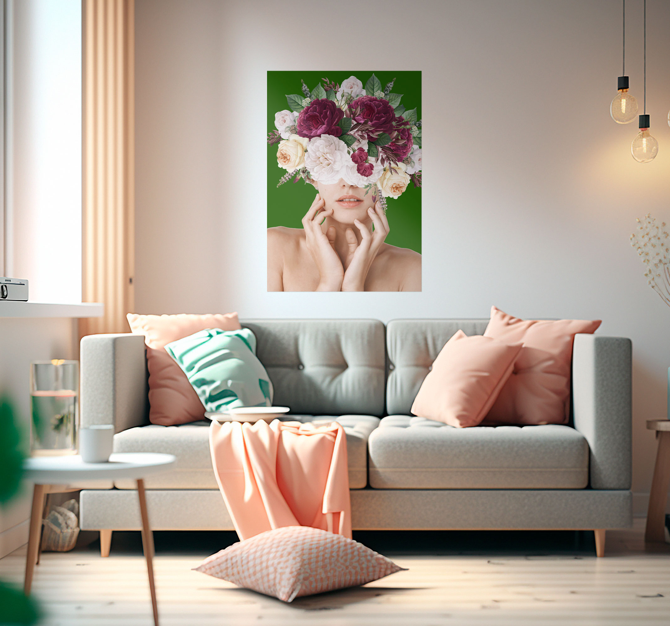 Poster mujer Floral