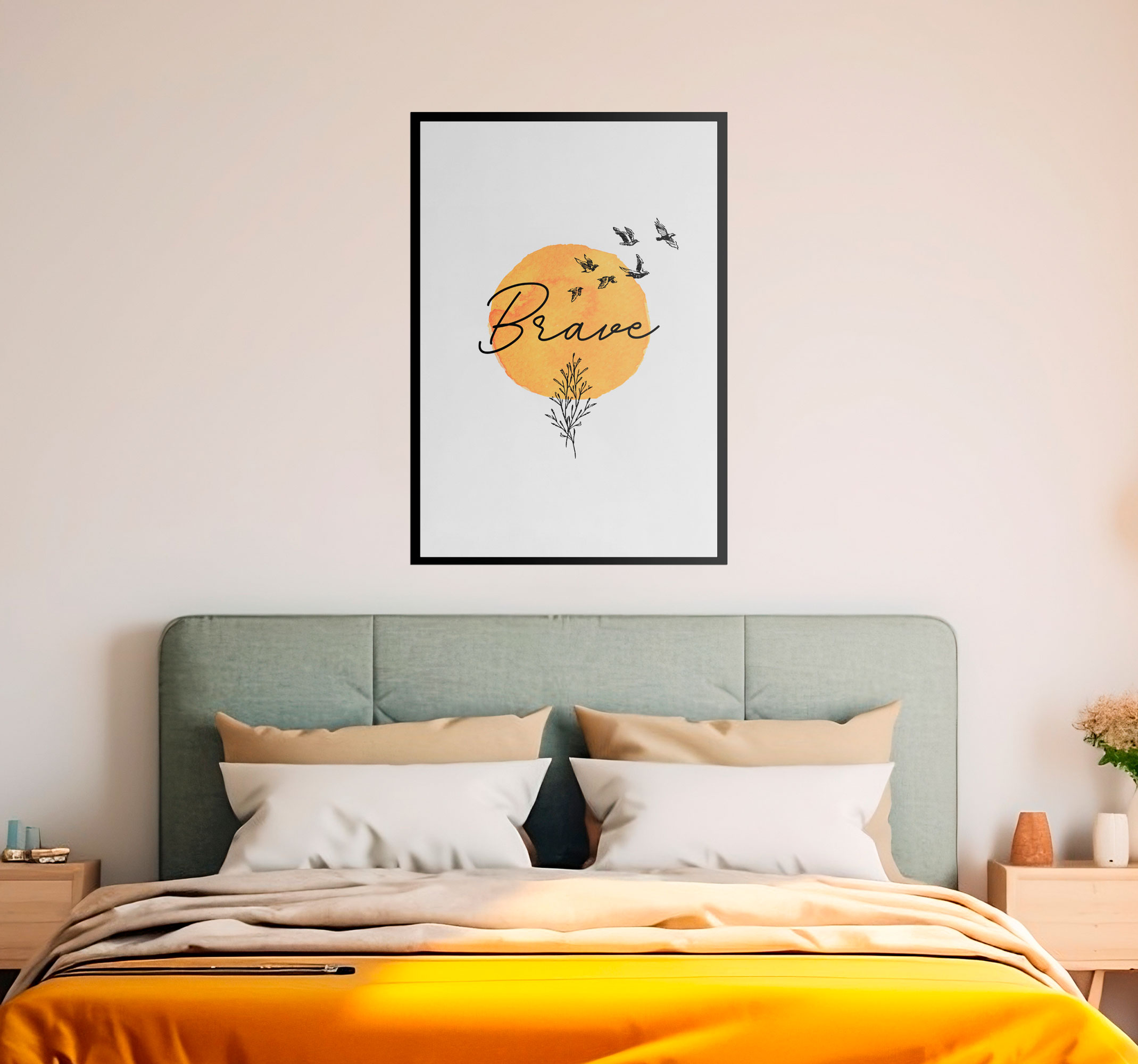 Poster dormitorio matrimonio valiente