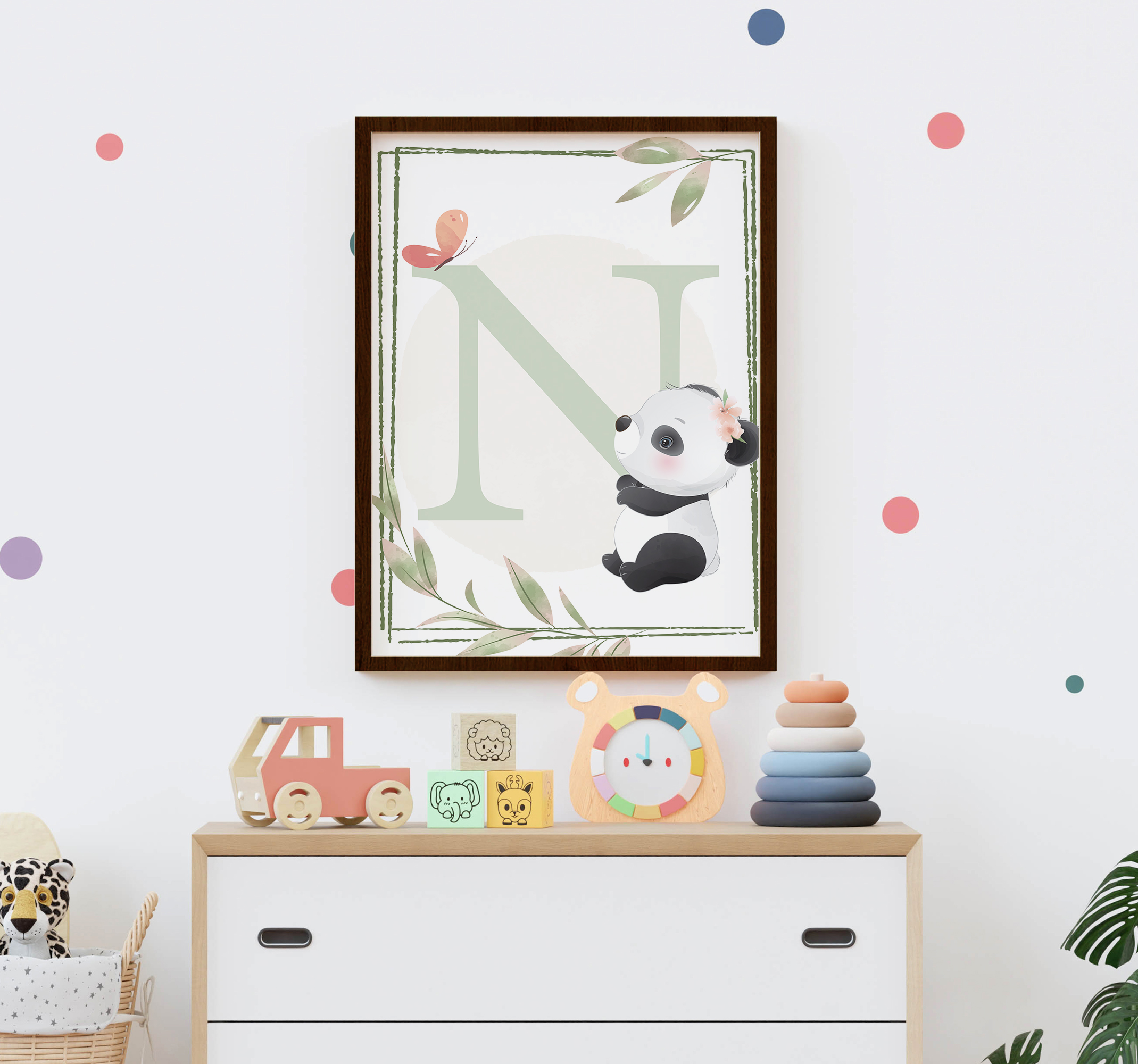 Schattige panda kinderkamer poster