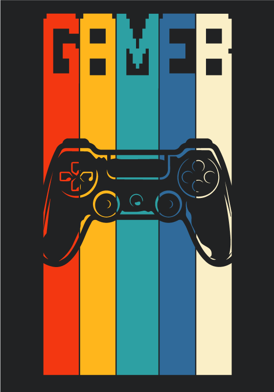 Controller game poster print