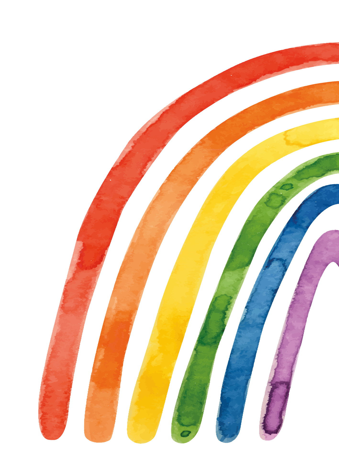 Watercolor rainbow poster - TenStickers