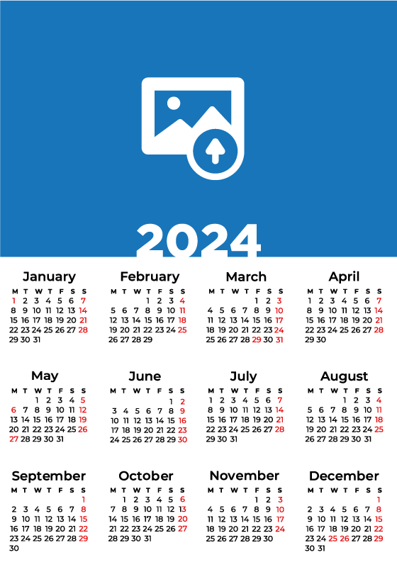 Personalized photo poster calendar 2024 - TenStickers