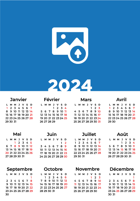 Poster personnalisé calendrier 2024 photo - TenStickers