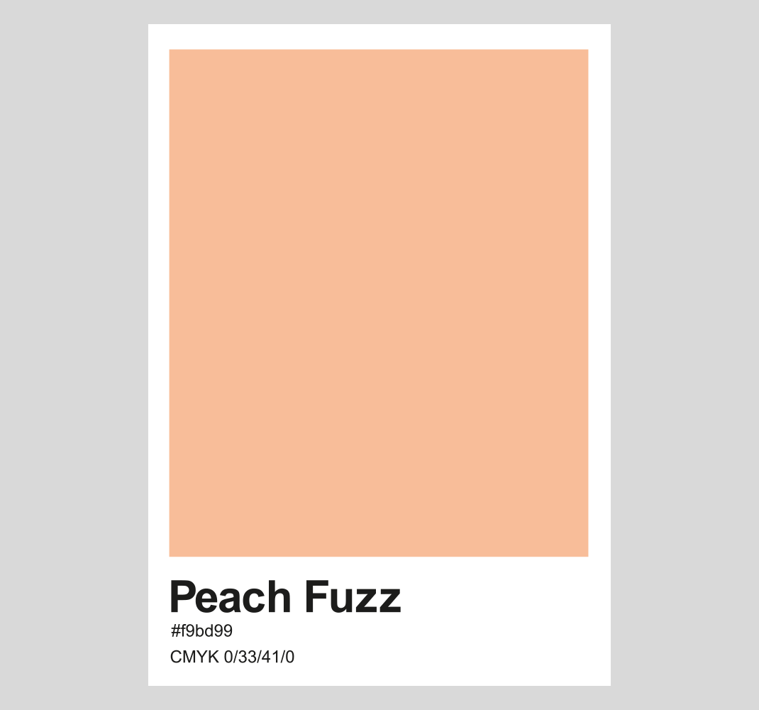 Peach Fuzz Monocolor Design Wall Poster Tenstickers 