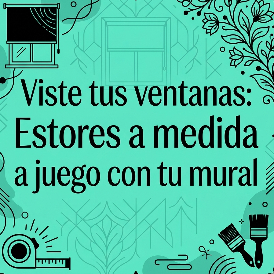 Viste tus ventanas: Estores a medida a juego con tu mural