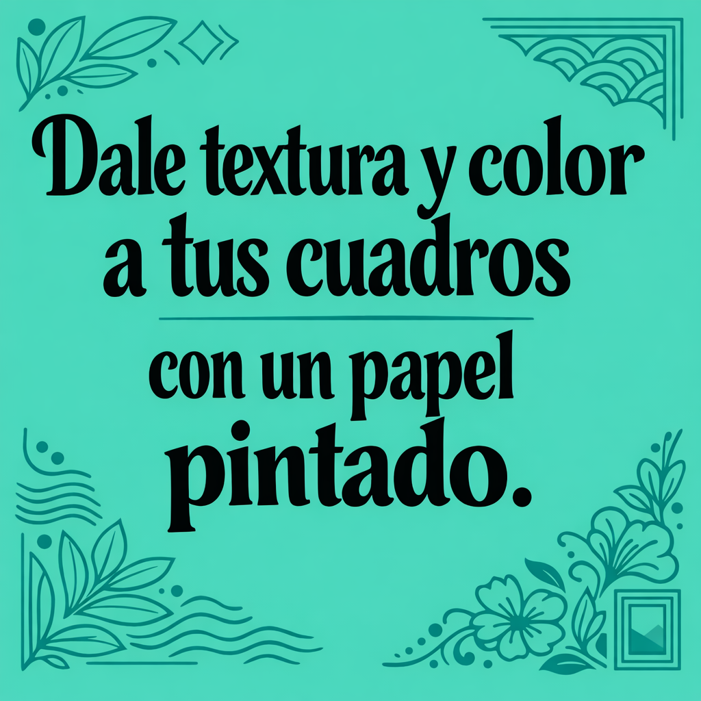 Dale textura y color a tus cuadros con un papel pintado