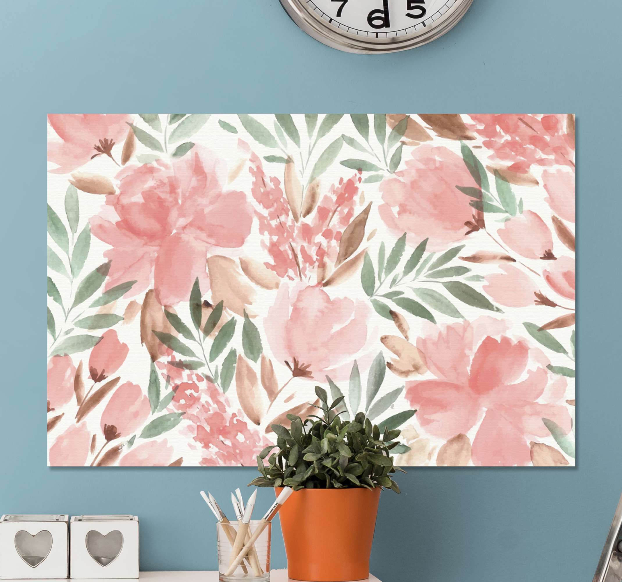 Wandbilder Modern Aquarellblumen Tenstickers