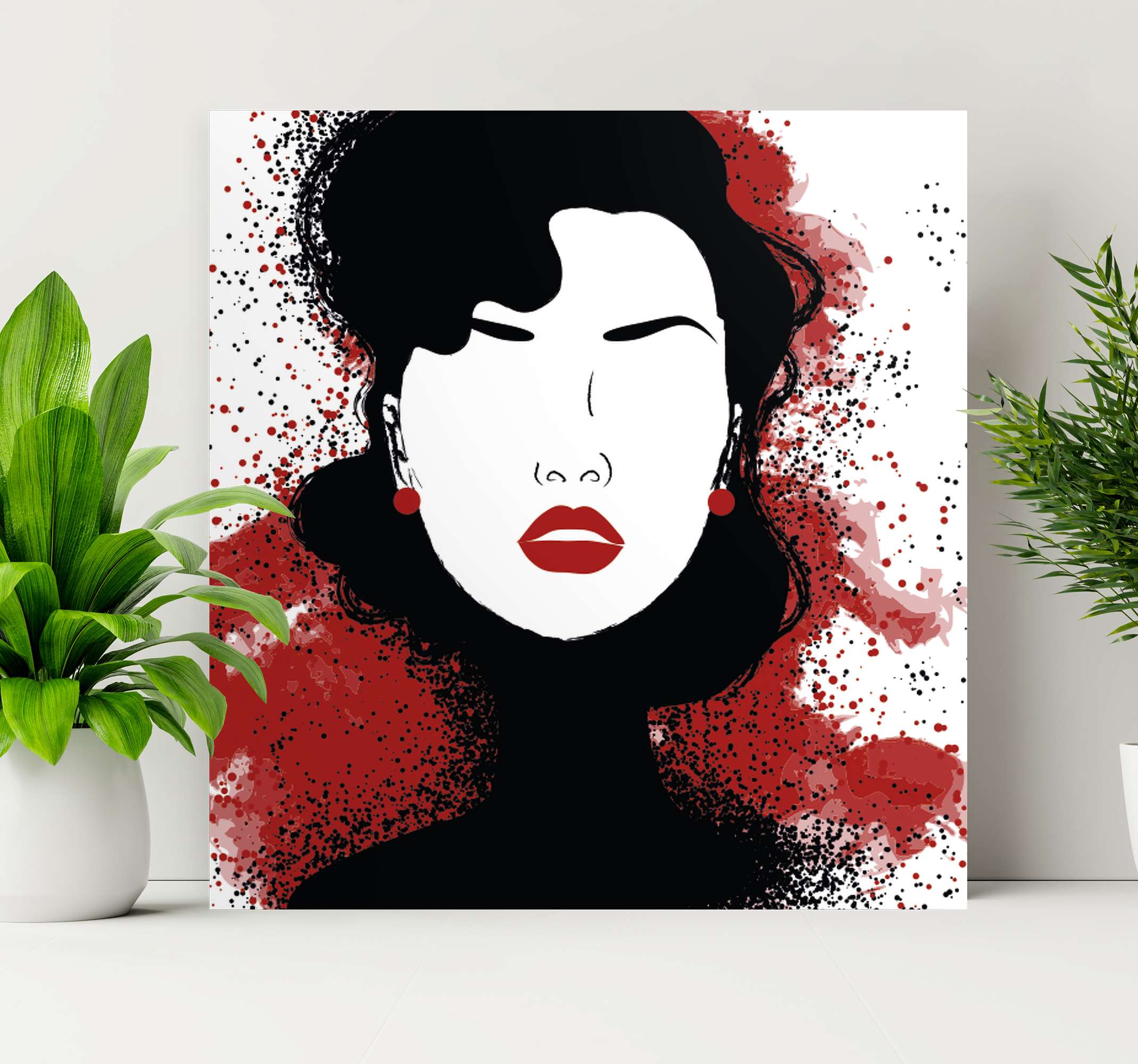 Colorful woman art canvas art - TenStickers