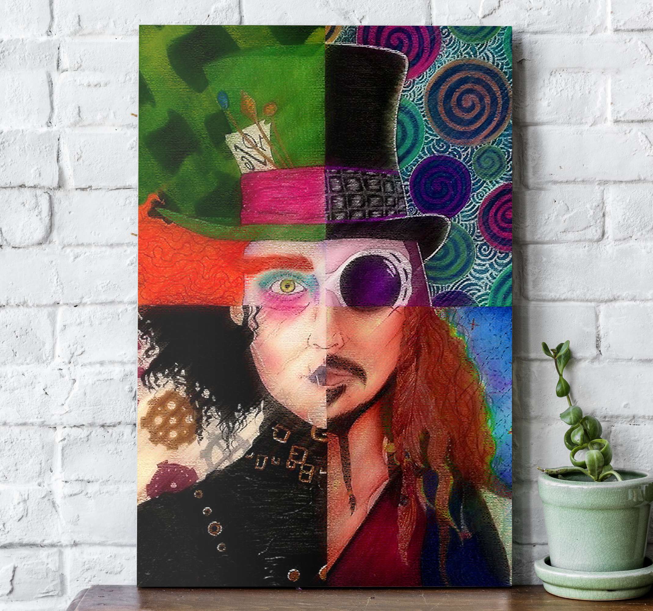 Johnny Depp character canvas - TenStickers
