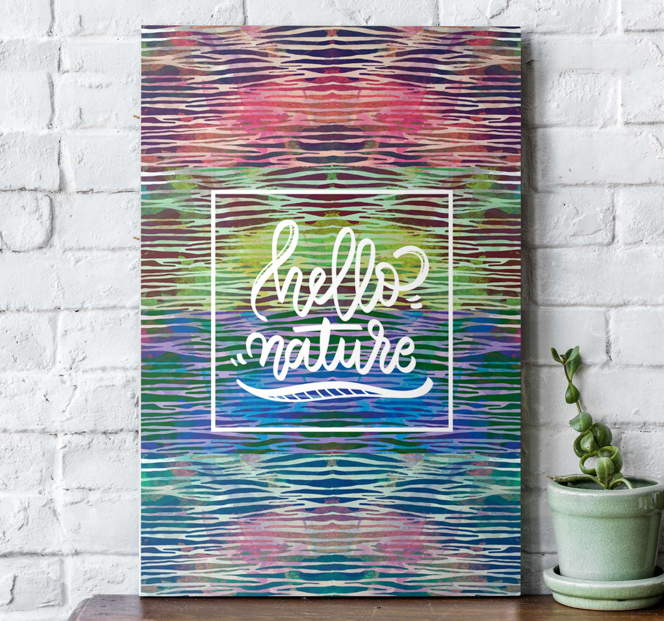 Rainbow Zebra canvas prints - TenStickers