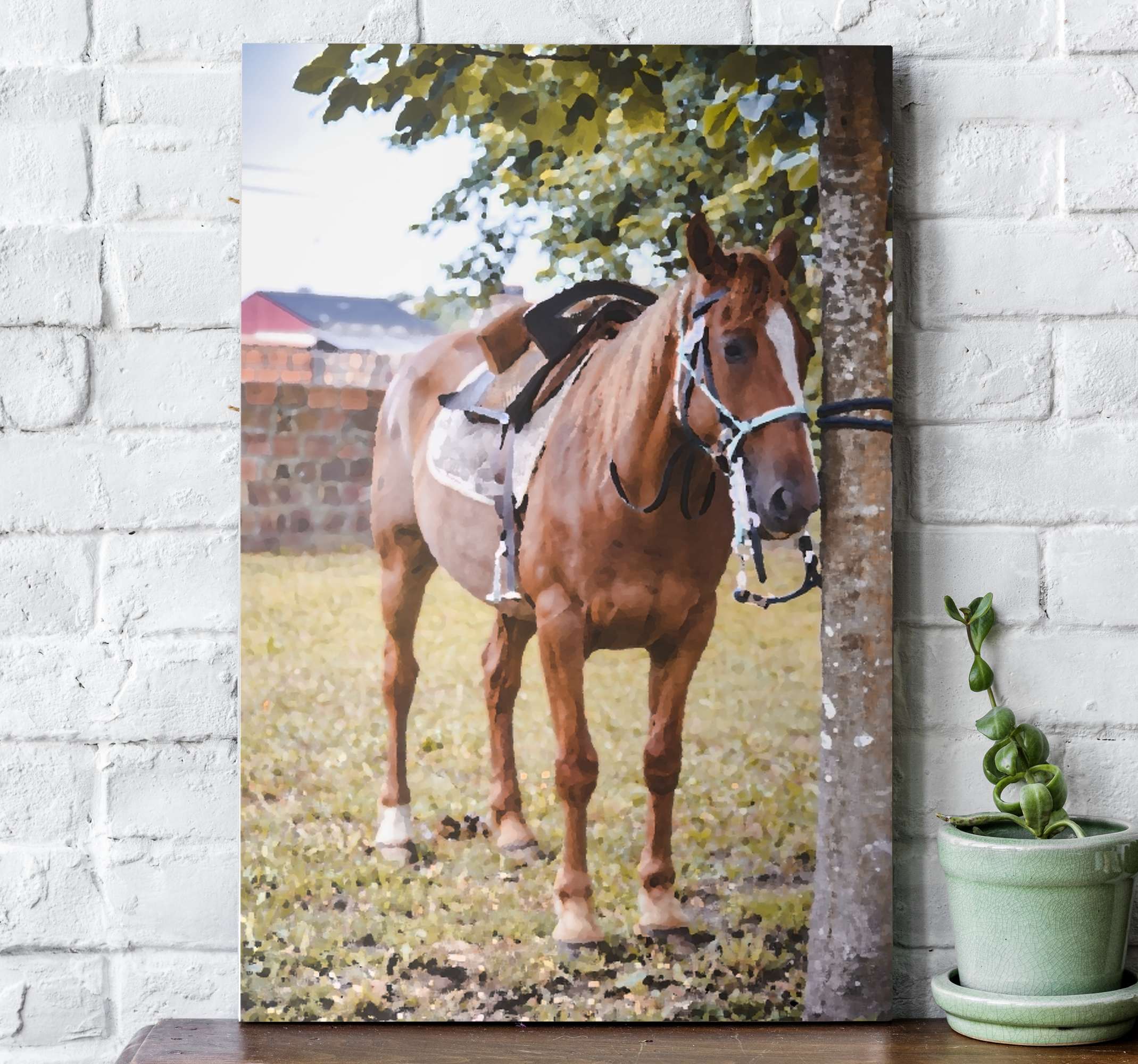 Quadro decorativo Cavalo Preto Pulando Para Sala Quarto Escr