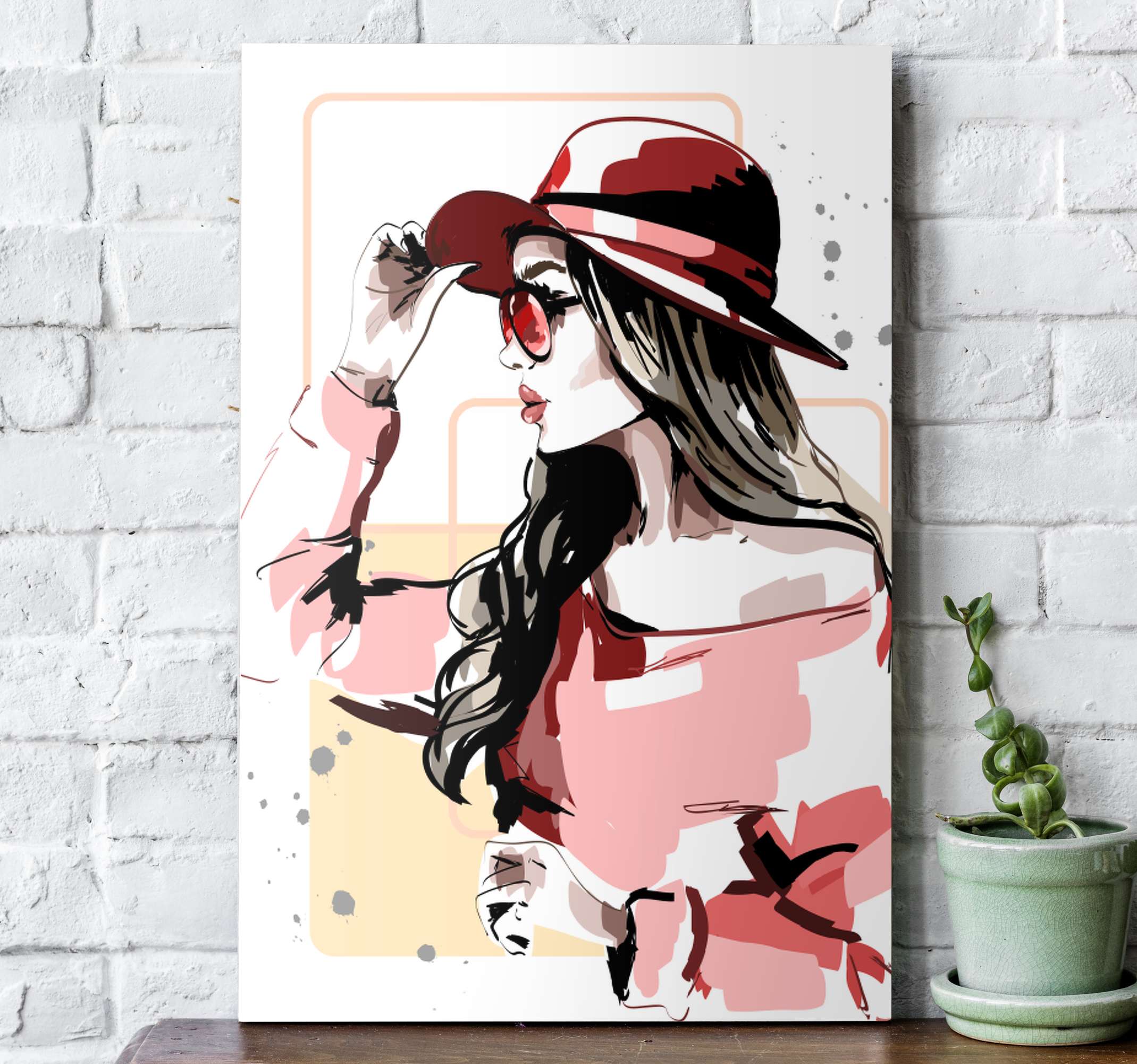 Watercolor musical instruments canvas wall art - TenStickers