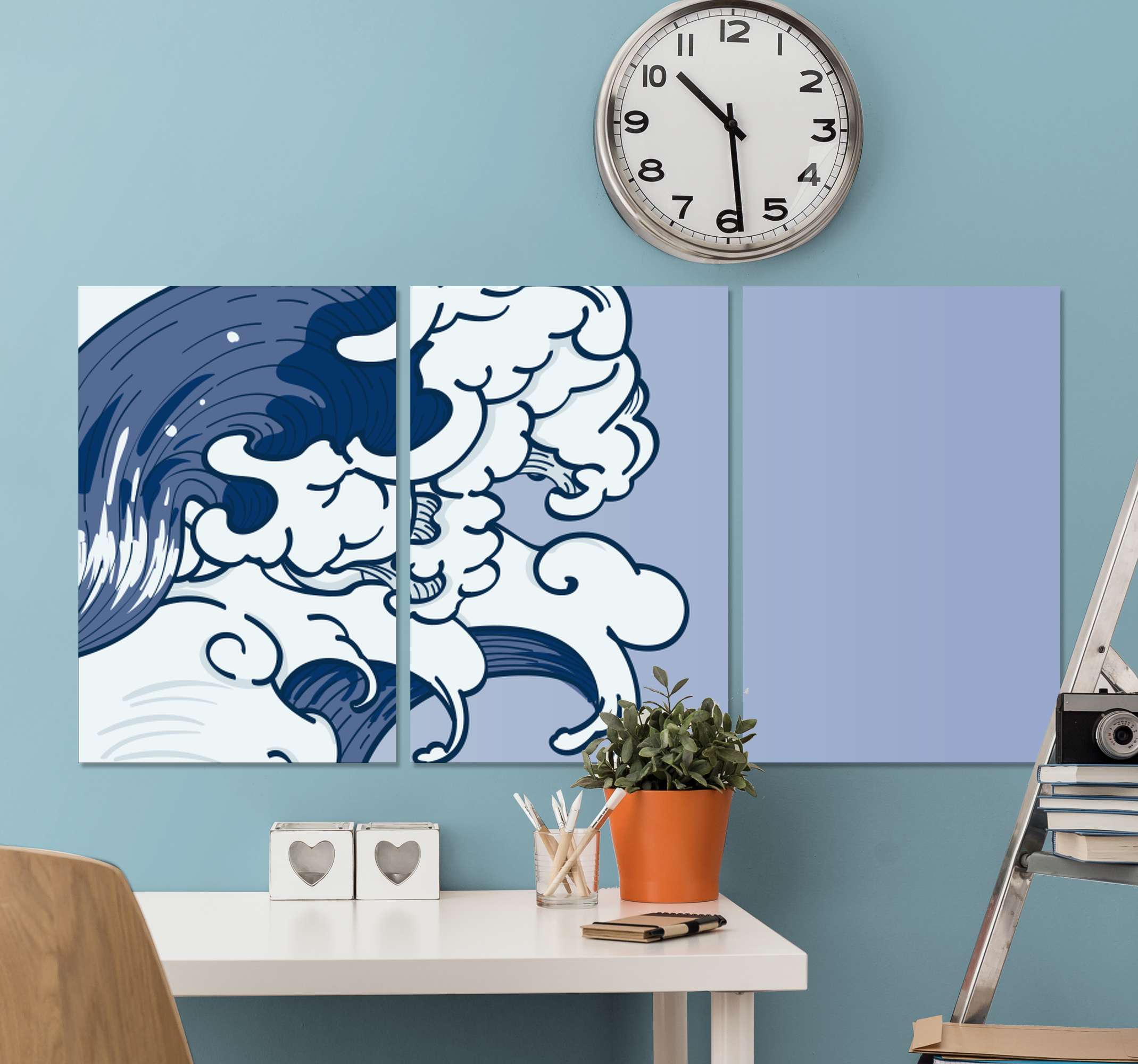 Oh, Kanagawa wall prints for living 