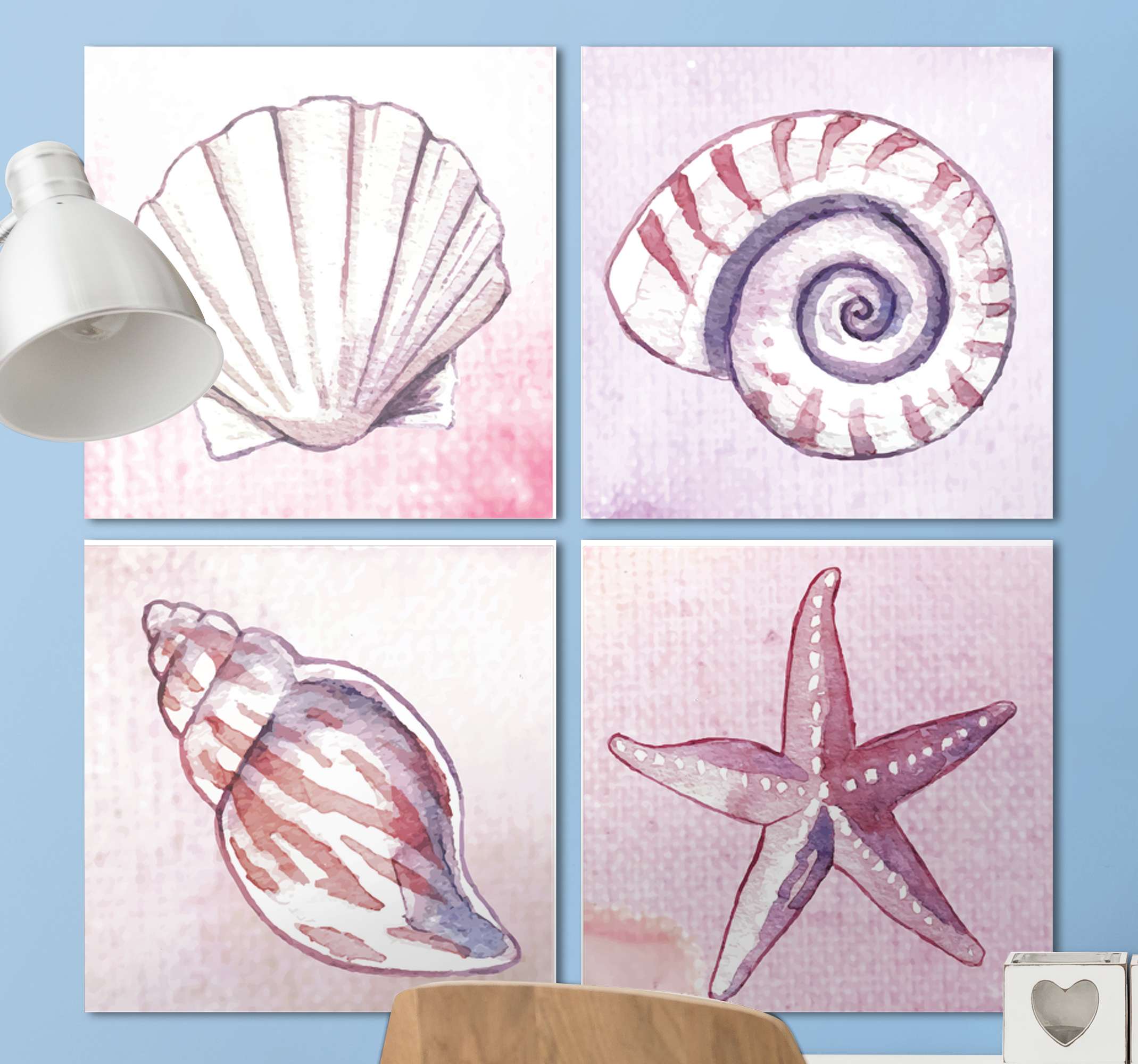 COMBO Sea life canvas wall art TenStickers