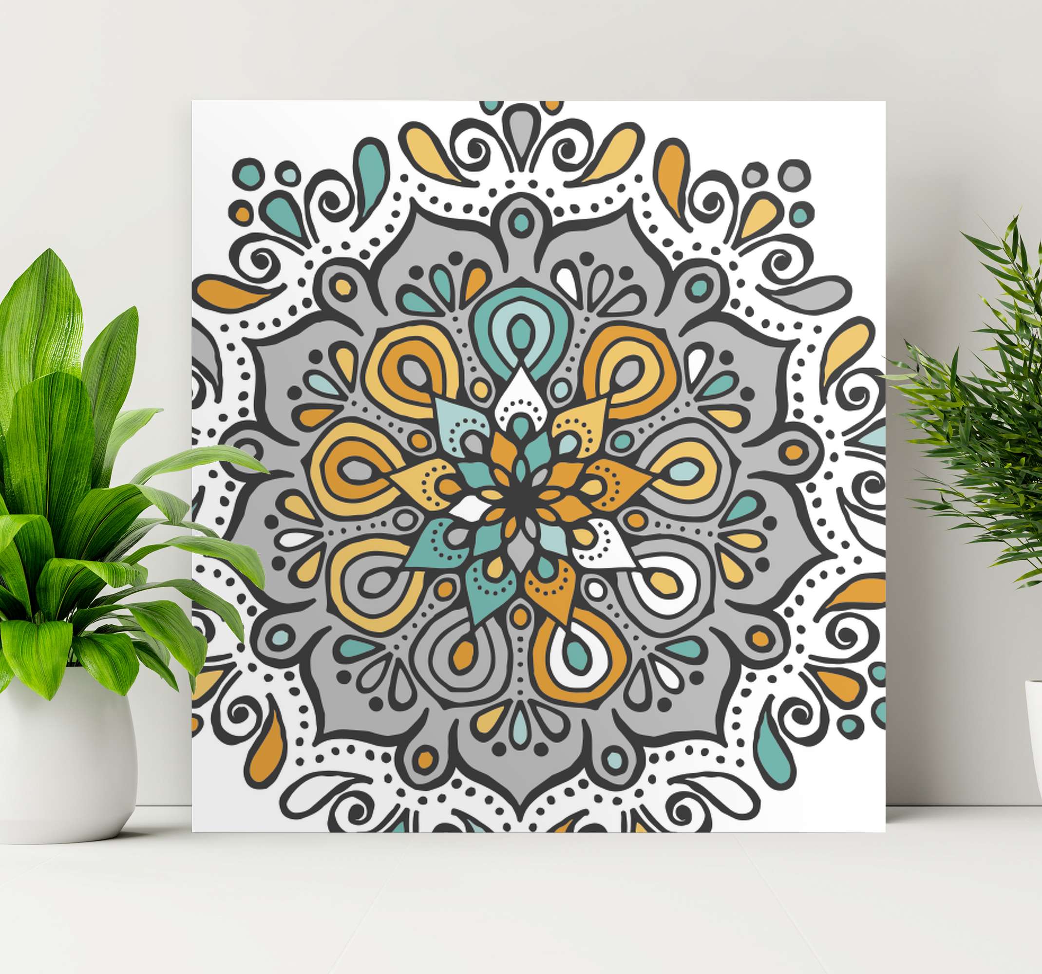 Mandala colorful with print wall art TenStickers