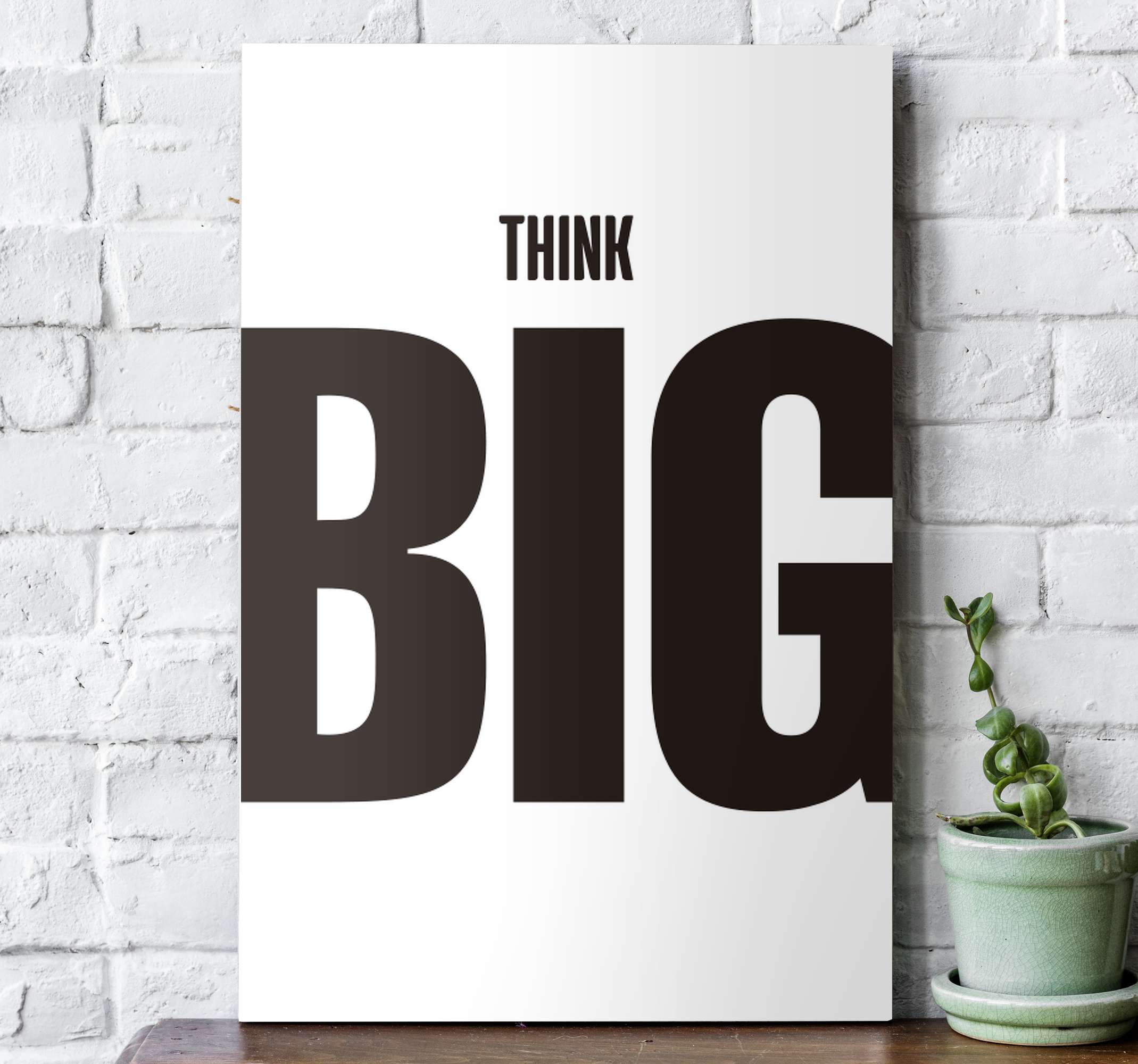 Motivational 'Think Big' Office canvas art TenStickers