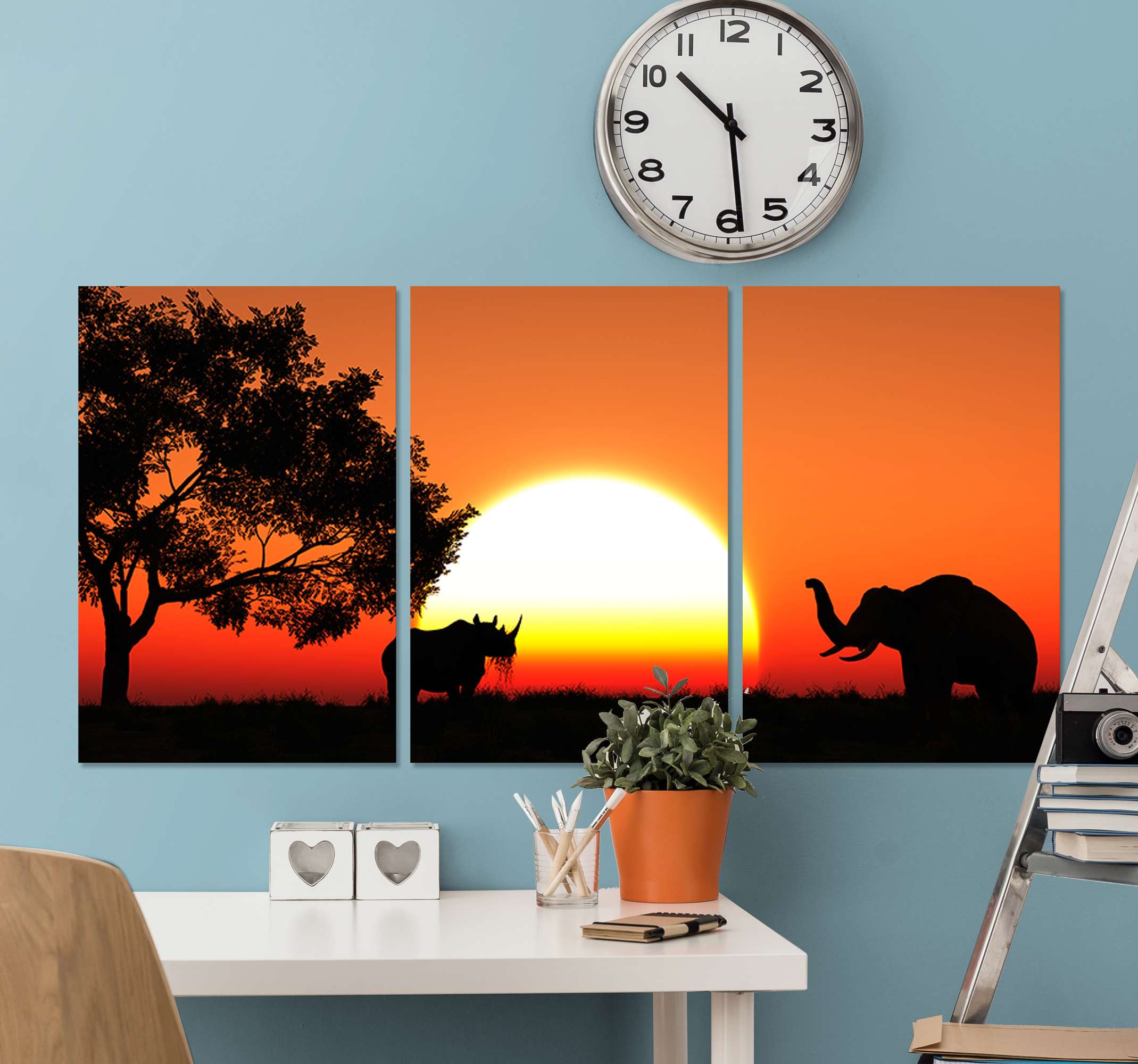 Quadro de paisage Paisagem sabana em baixo - TenStickers