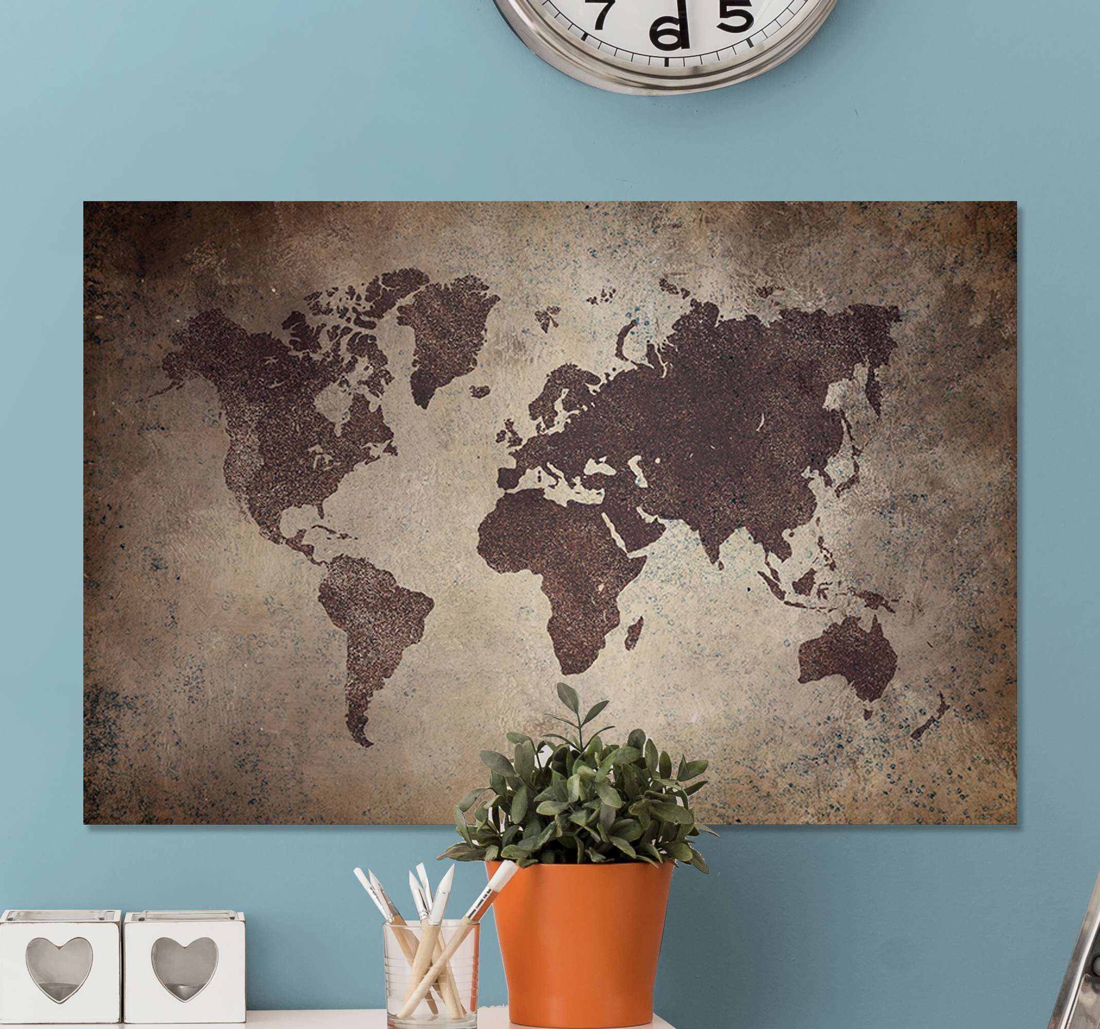 Mapamundi Vintage - Mapa Mundial Vintage - Mapamundi Decorativo