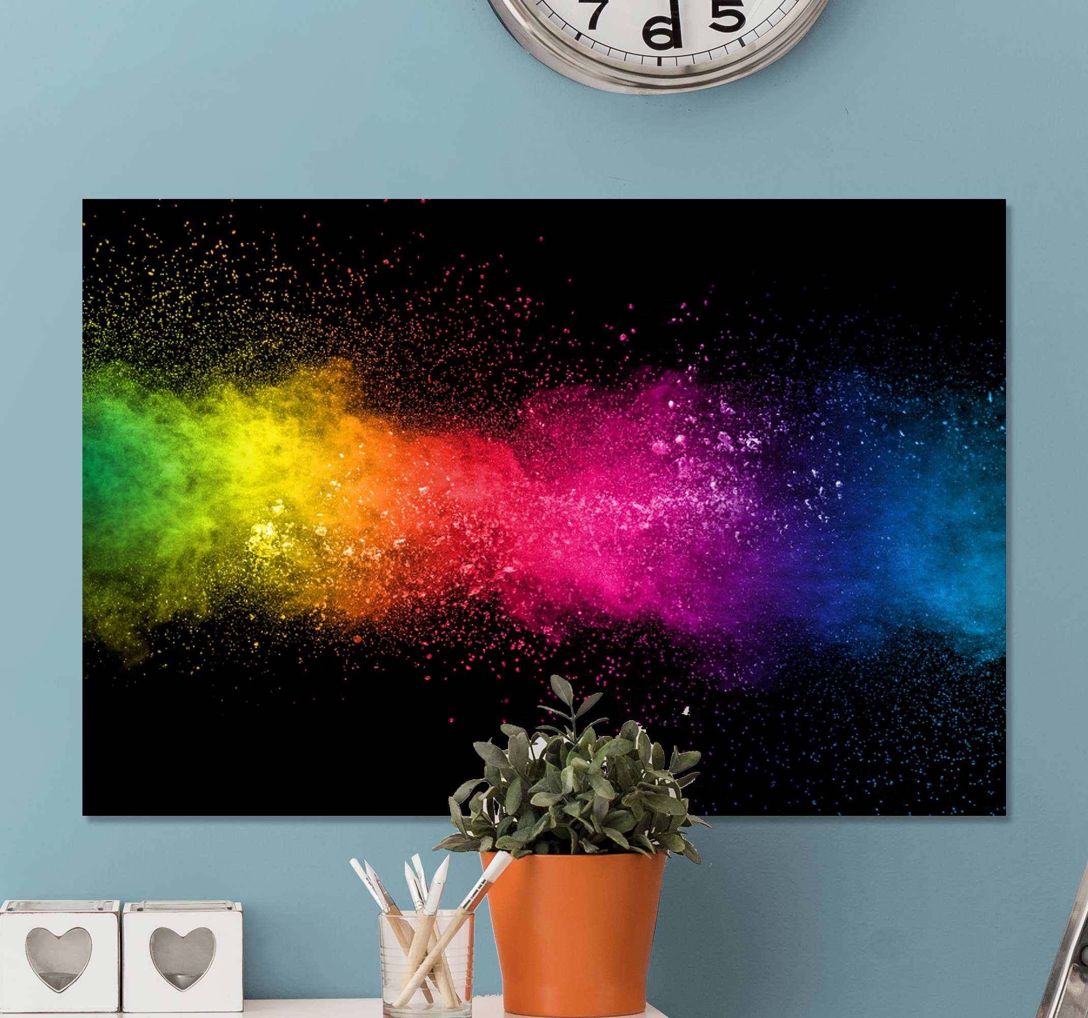 Colorful paint colors abstract mural - TenStickers
