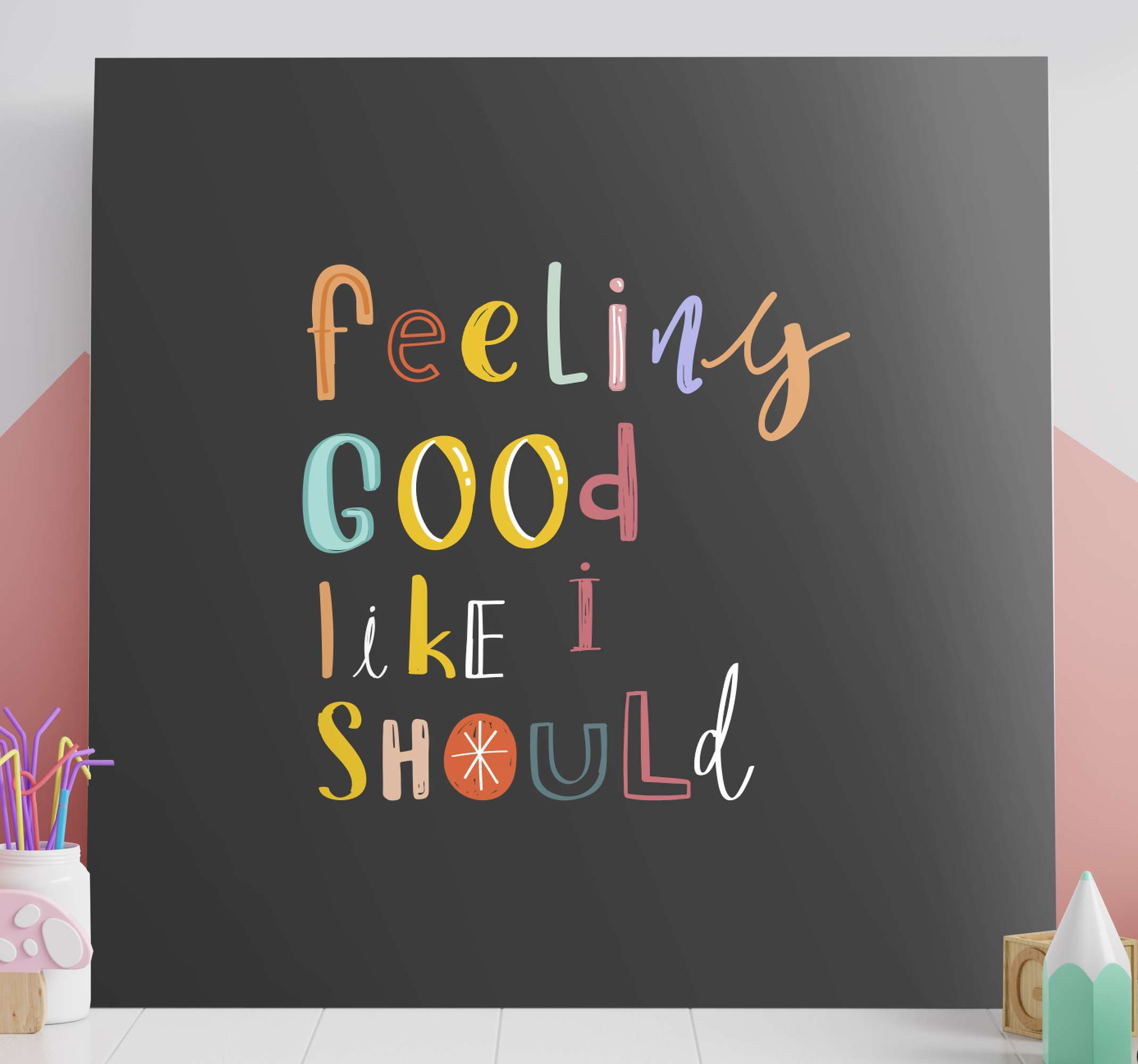 Song Lyrics Feeling Good Music Canvas Art Tenstickers