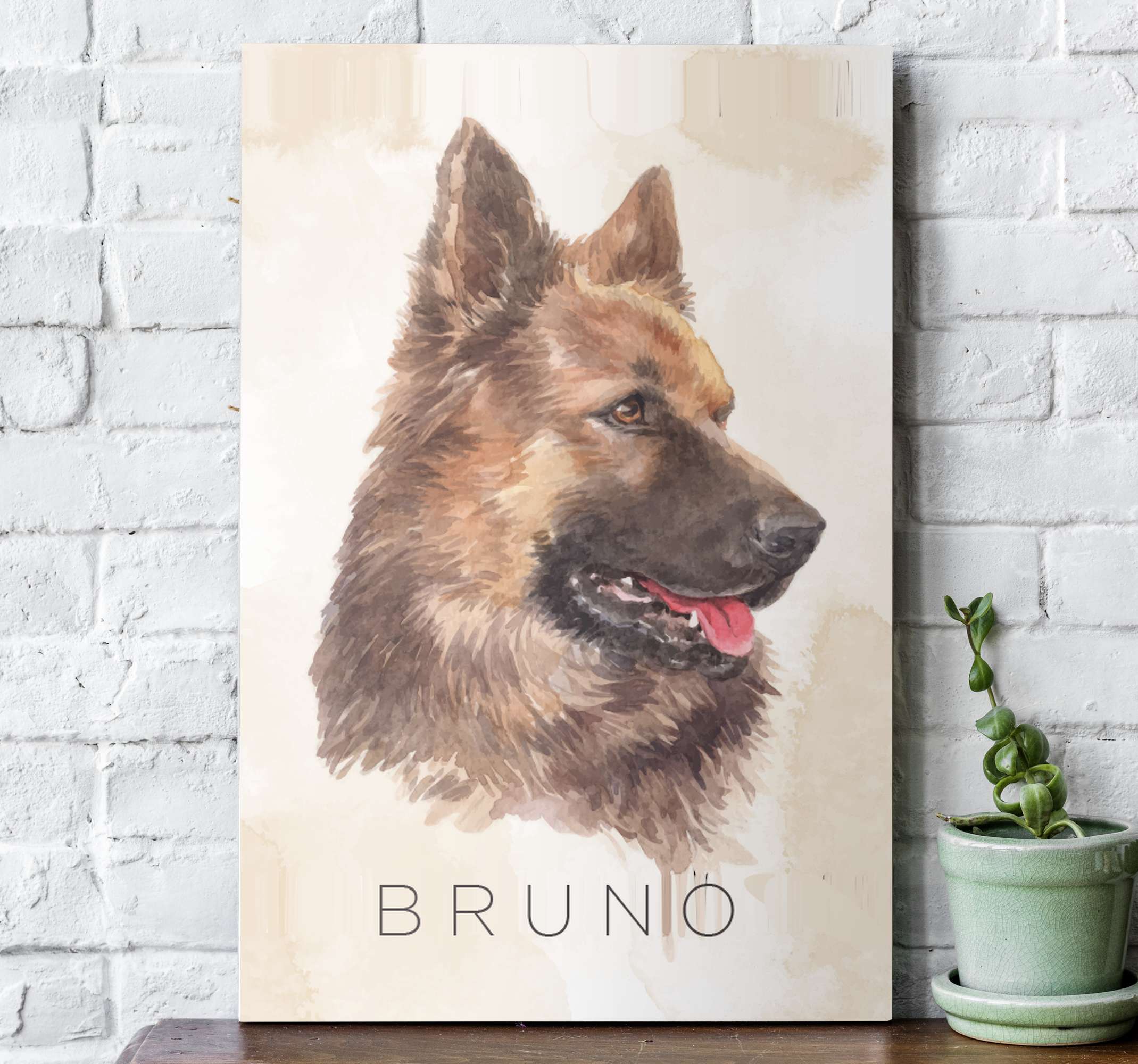 Quadro Decorativo Cachorro Pastor Alemão Características da Raça - Kiaga