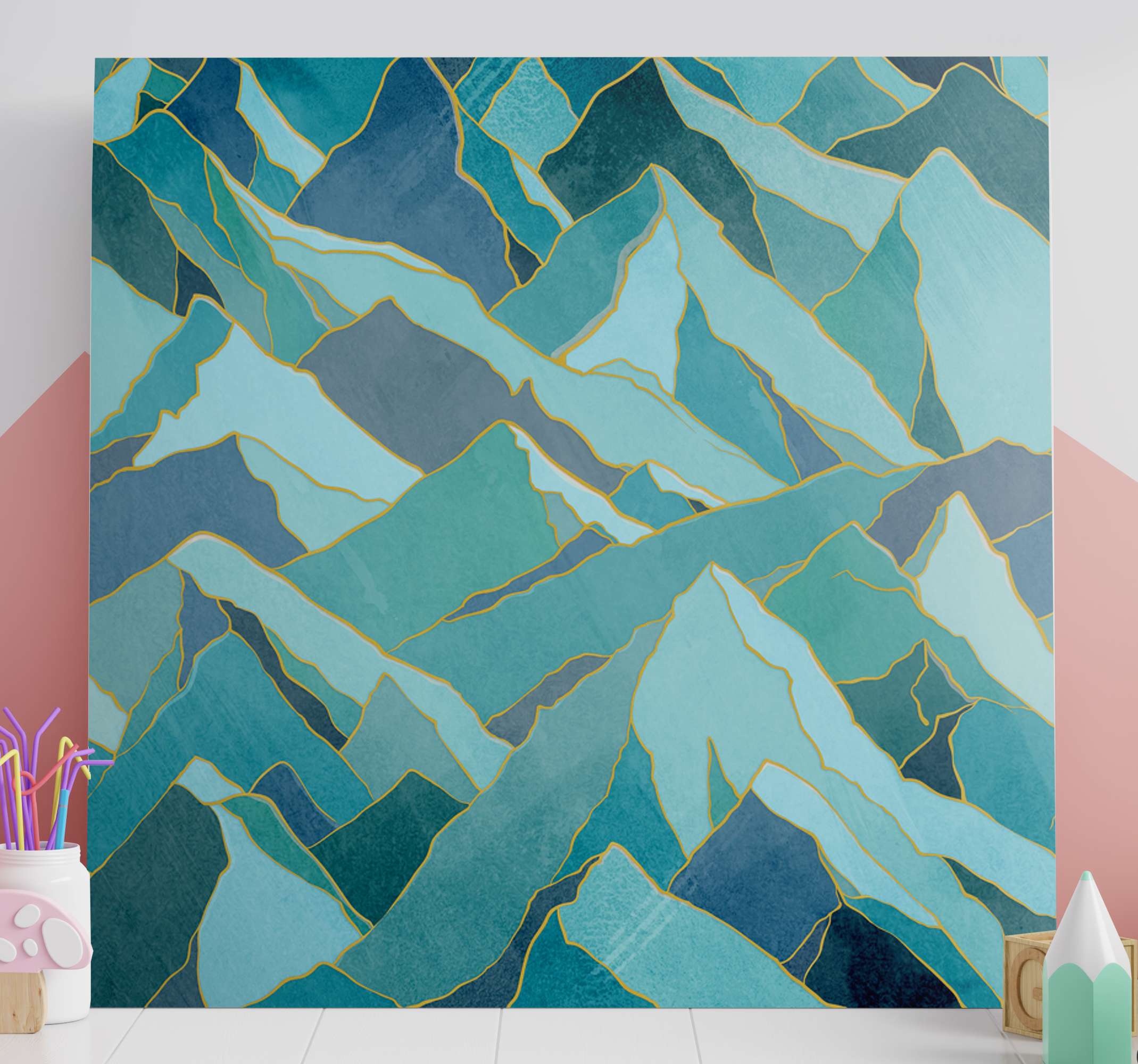 Cuadro paisajes Picos metálicos TenVinilo