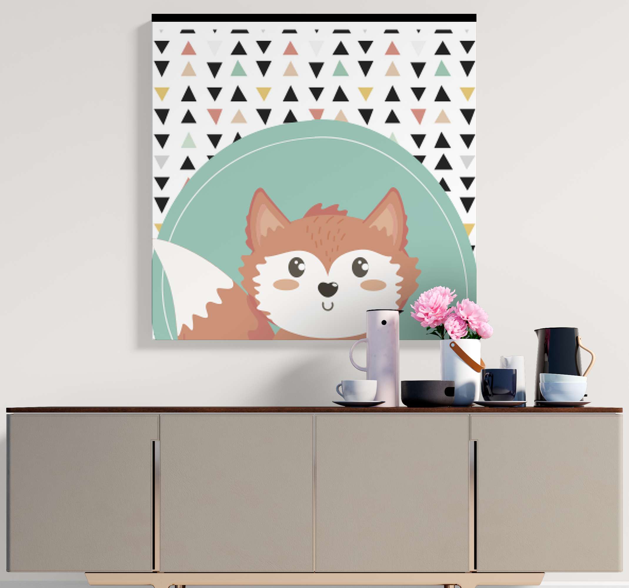 Tableau Chambre Bebe Dessin Anime Mignon Bebe Renard Tenstickers