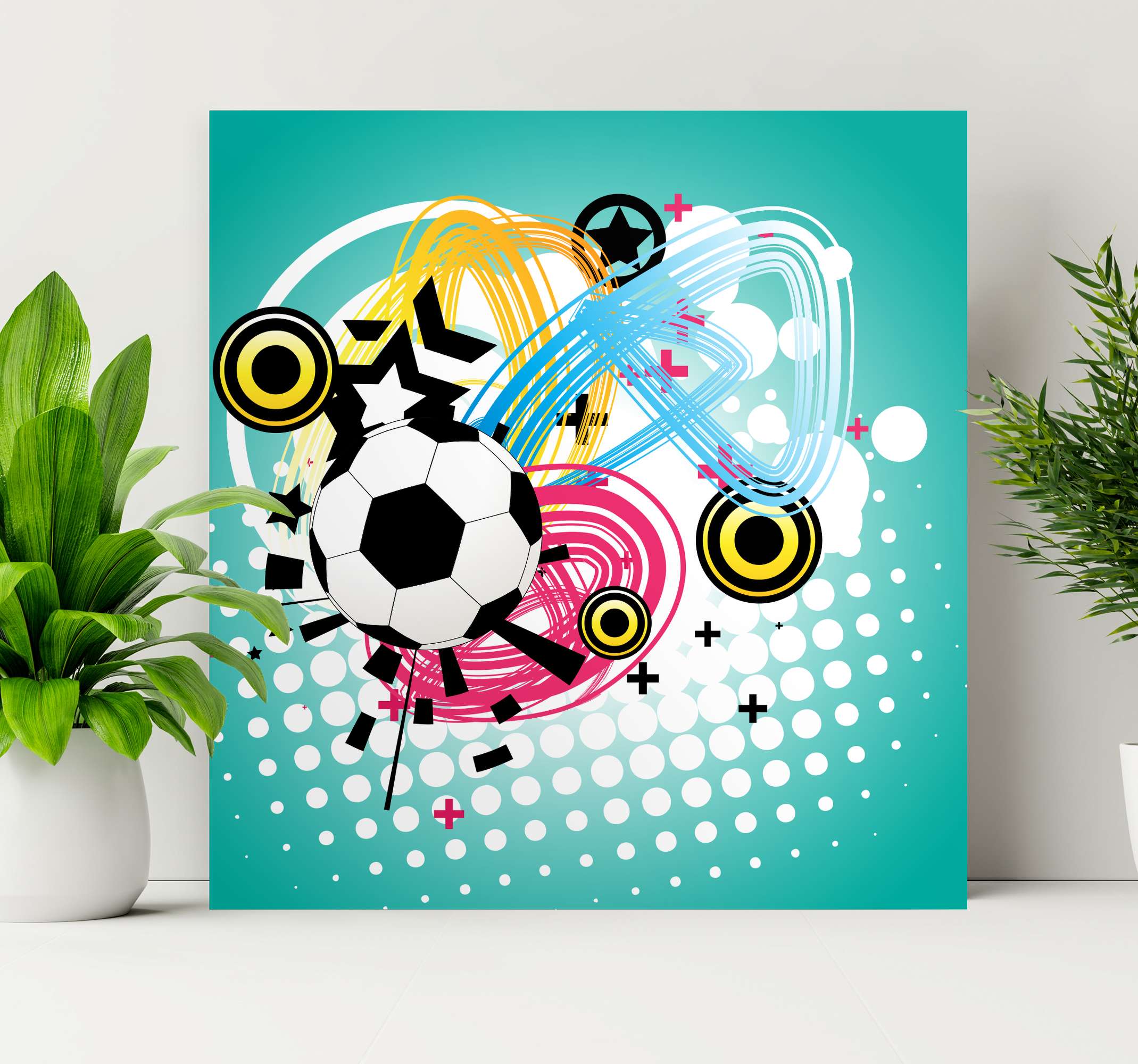 Conjunto de 2 tapetes de porta, futebol futebol esporte abstrato