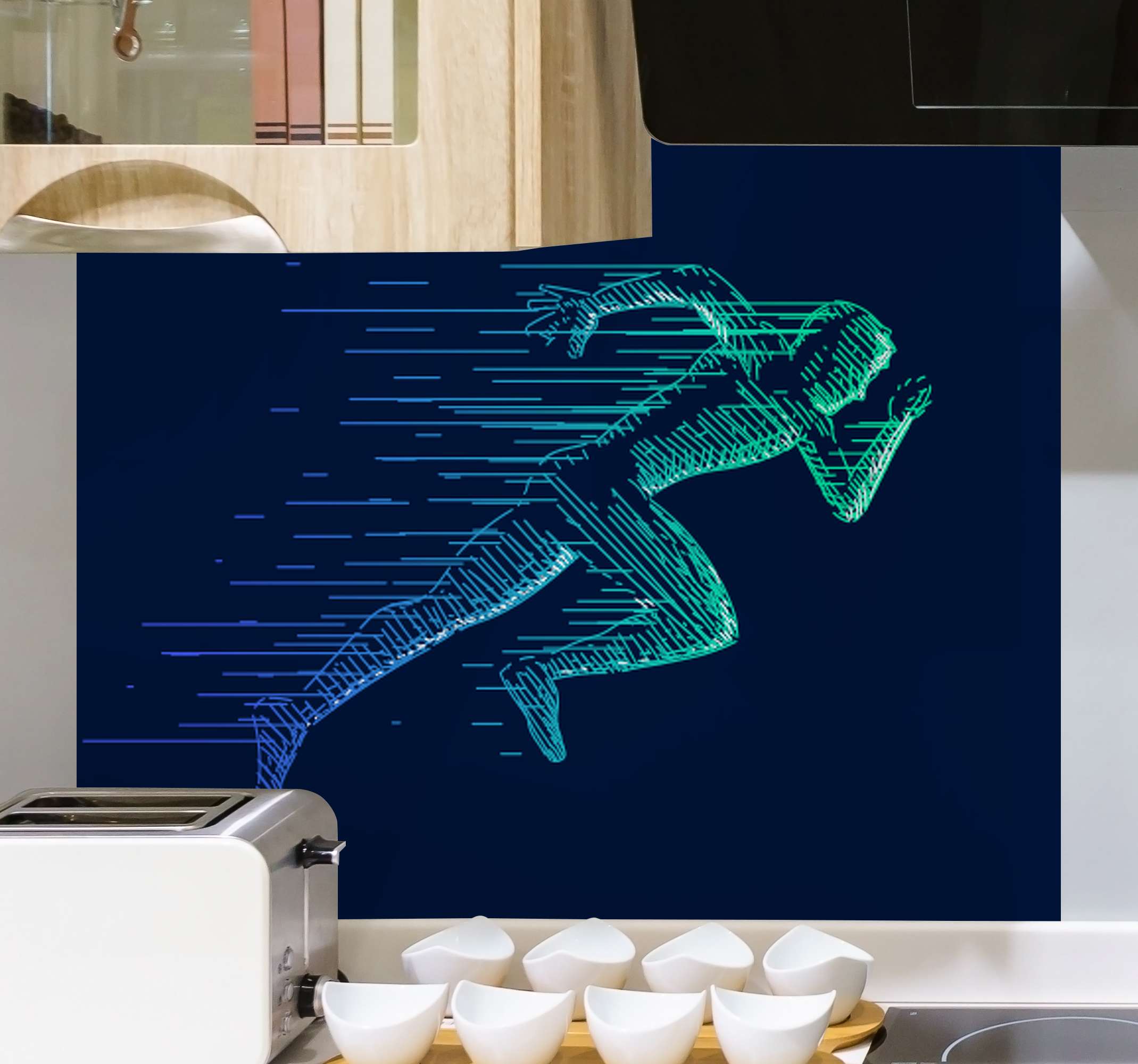 Abstract Running canvas art prints TenStickers