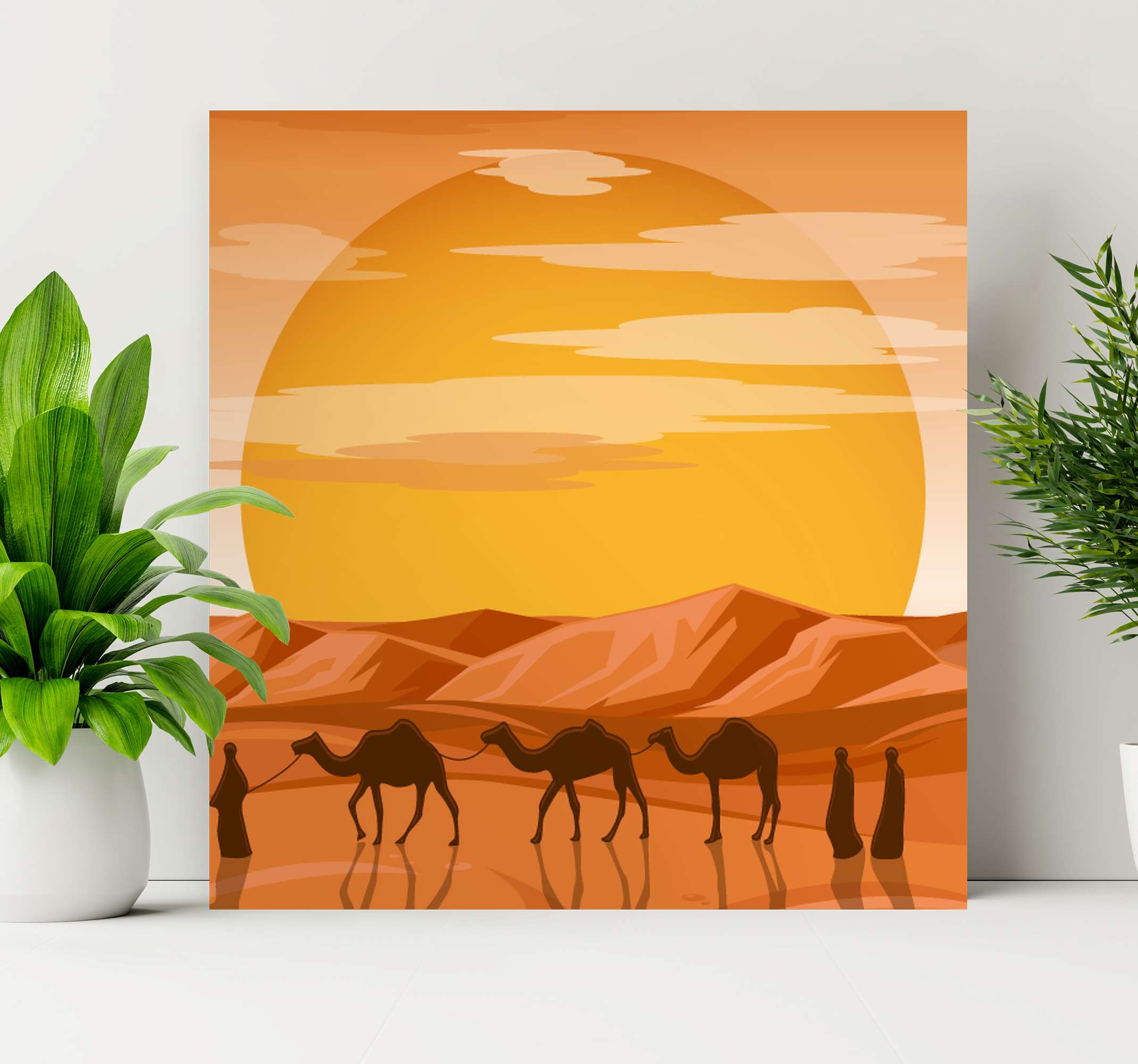 Galería de cuadros con marco blanco y roble - Desierto DÉCORATION