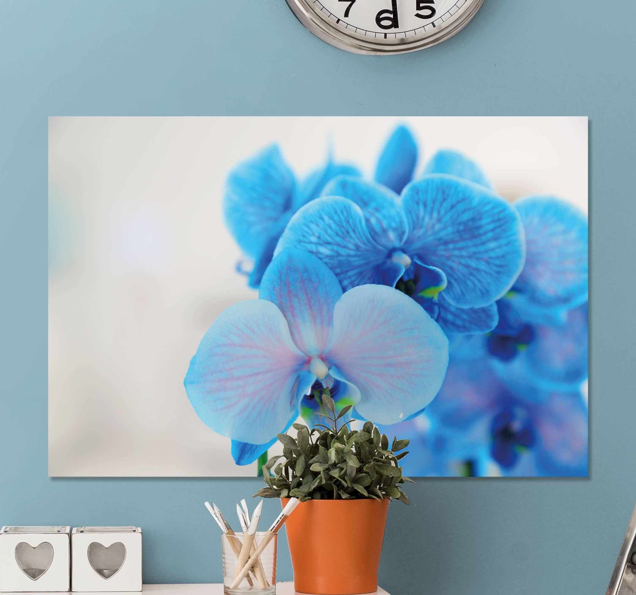 Tableau Fleurs Fleur D Orchidee Bleue Tenstickers Tableau Fleurs Fleur D Orchidee Bleue Tenstickers