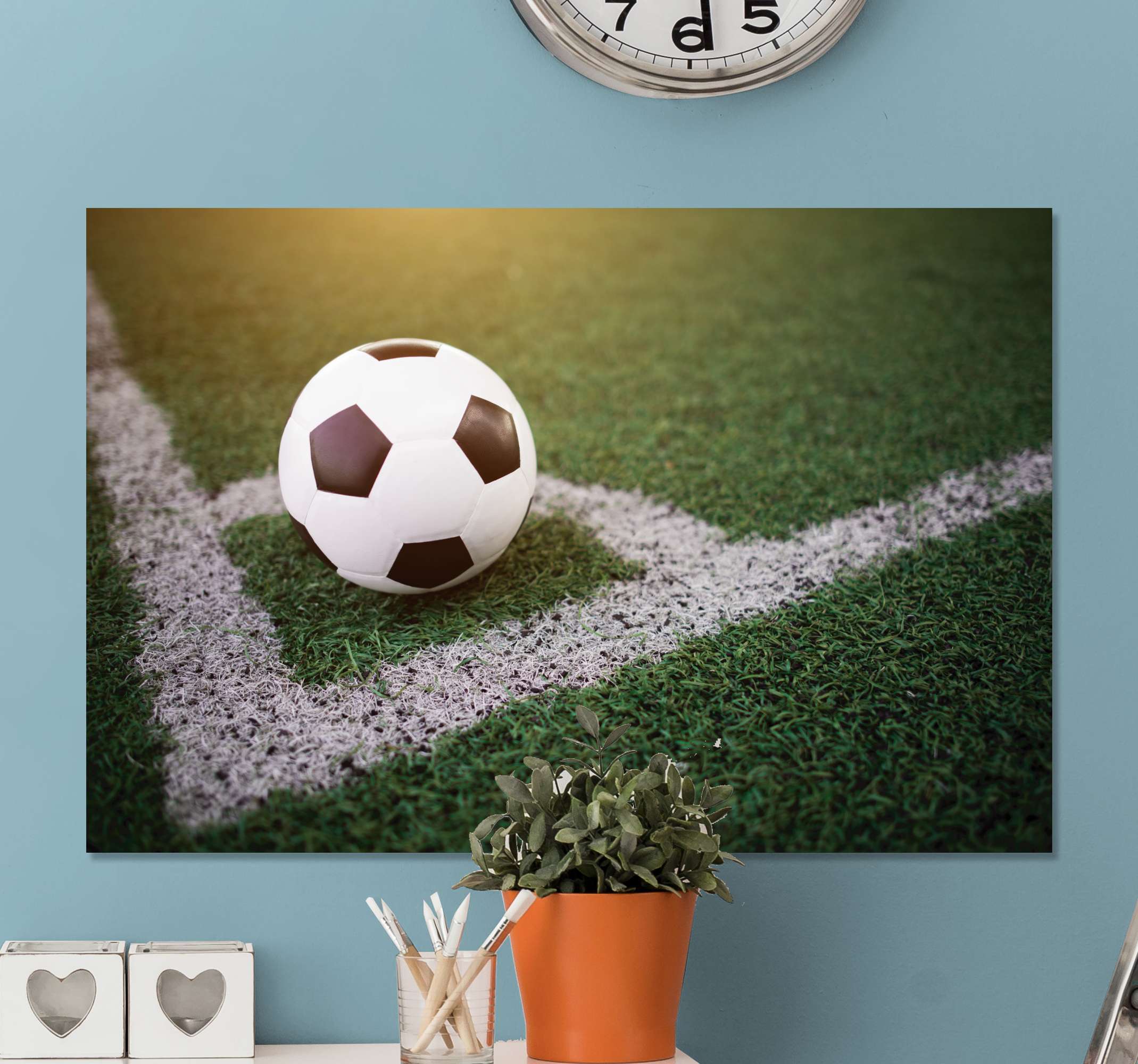 Em promoção! Jogador De Futebol Cartazes Tela De Pintura, Arte De