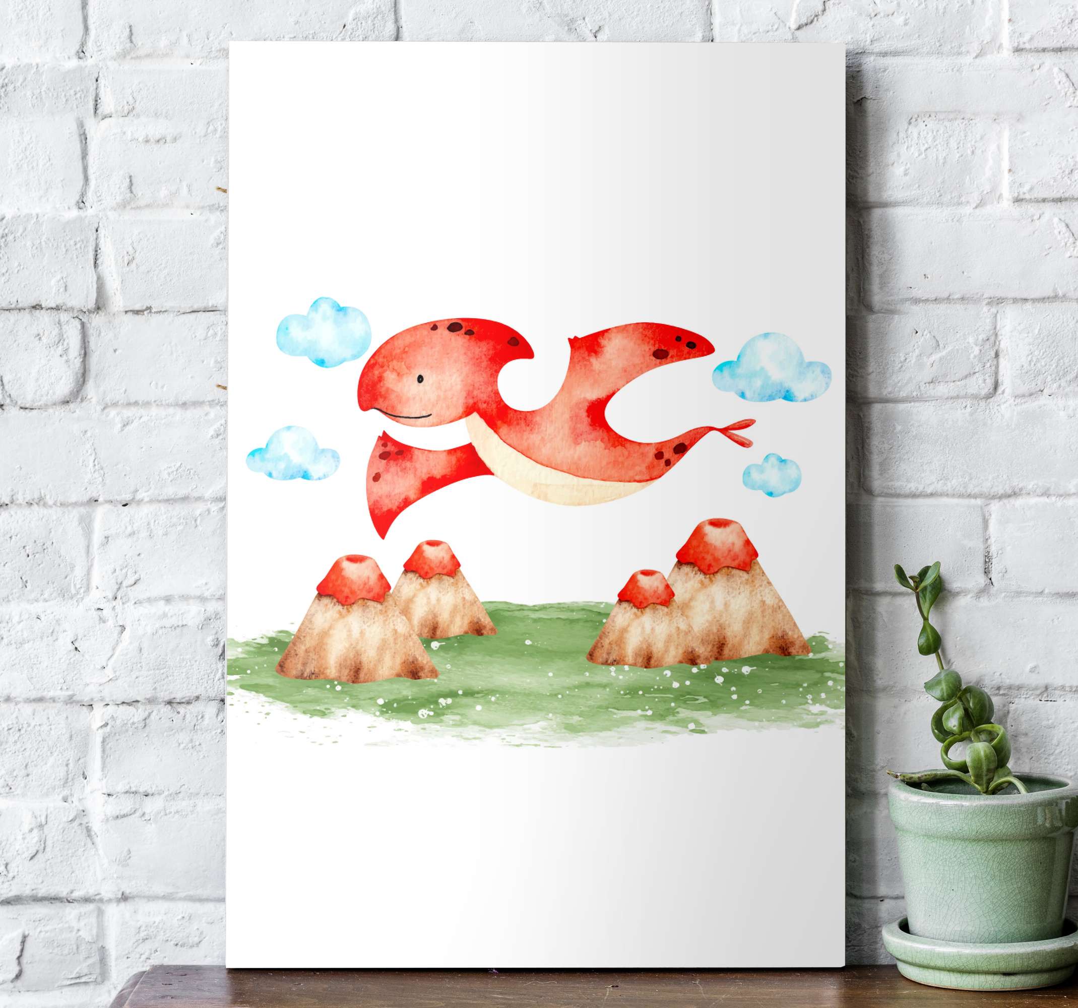 Quadro Decorativo dinossauro Desenho animado infantil dinossauros -  TenStickers