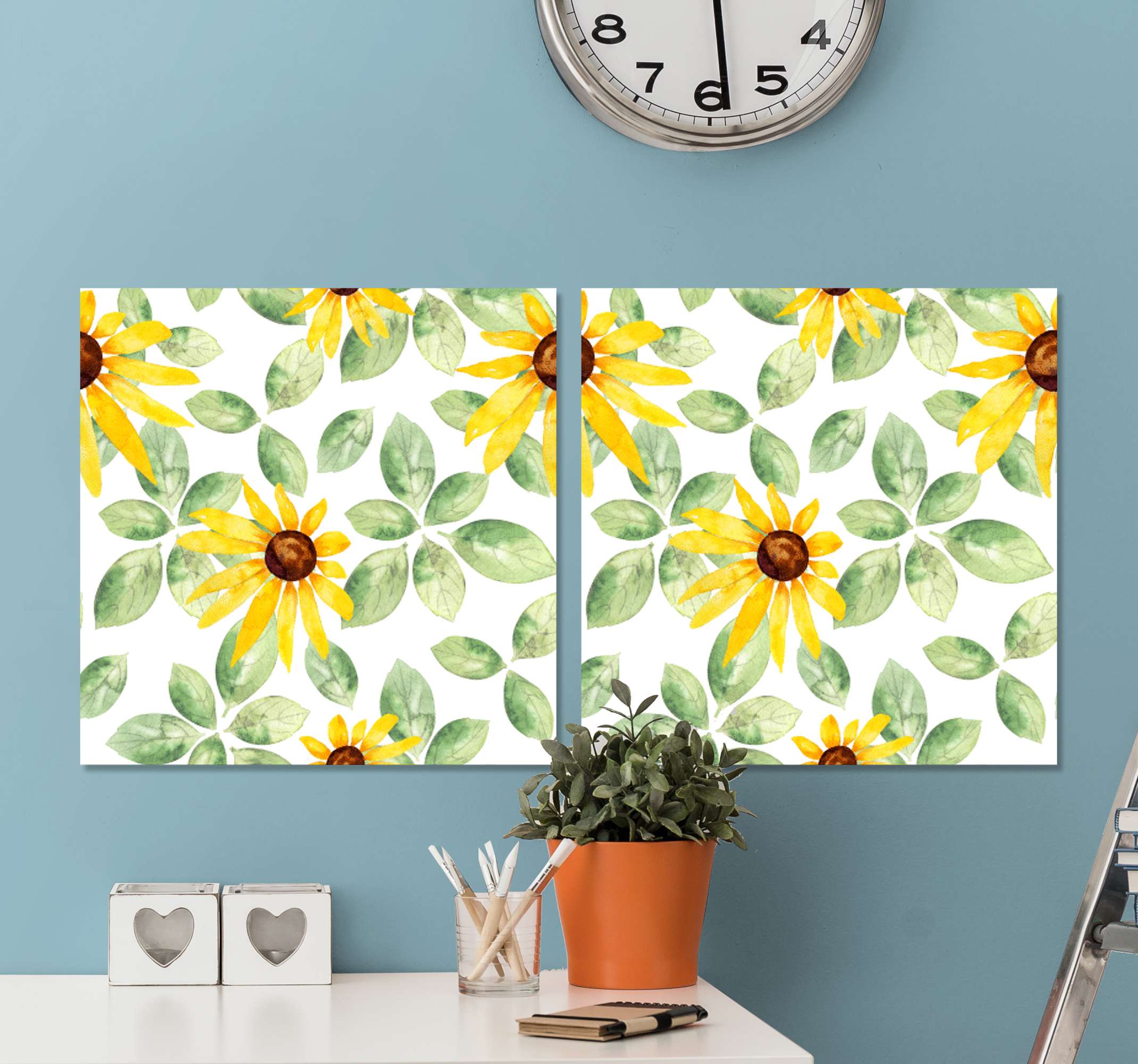 easy flower canvas painting ideas